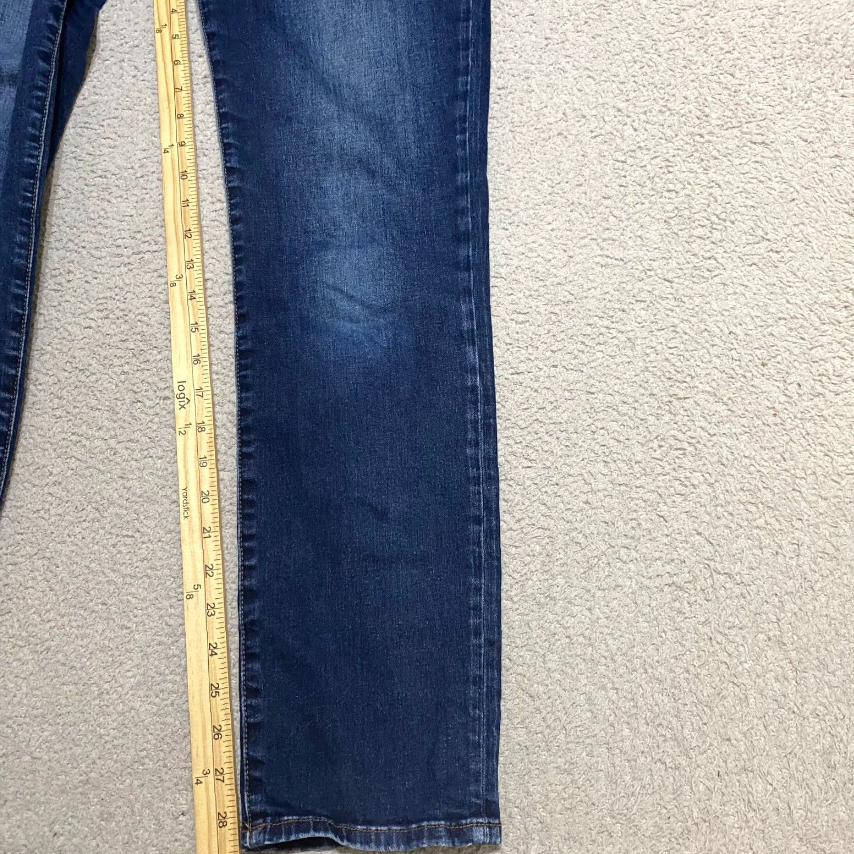 Vintage KUT from the Kloth Womens Jeans Blue Dark Wash High Rise Boyfriend Distressed 6 Regular Denim Stretch Style Size 28" / US 6 / IT 42 - 6 Thumbnail