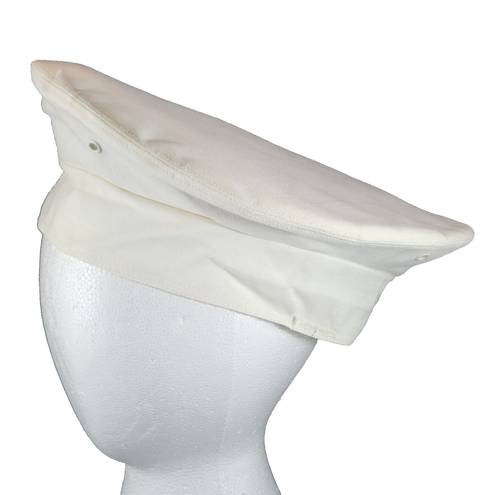 Other Art Caps White Military Sailor Uniform Hat Cover 6-7/8 White Size ONE SIZE - 8 Thumbnail