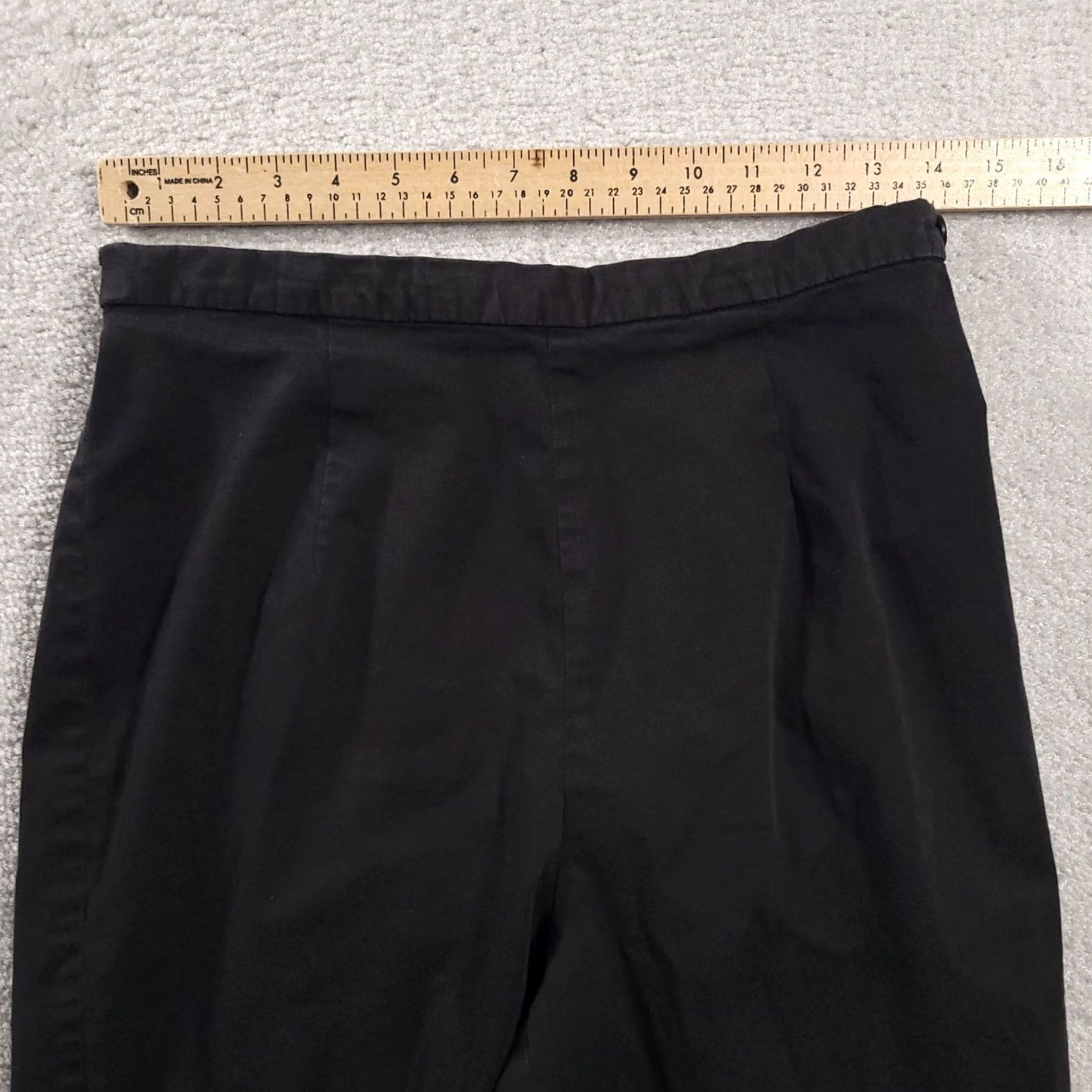 Vintage VINTAGE Briggs Dress Pants Women's 12 Black Cropped Capri Side Zip Made in USA Size 34" / US 12 / IT 48 - 4 Thumbnail