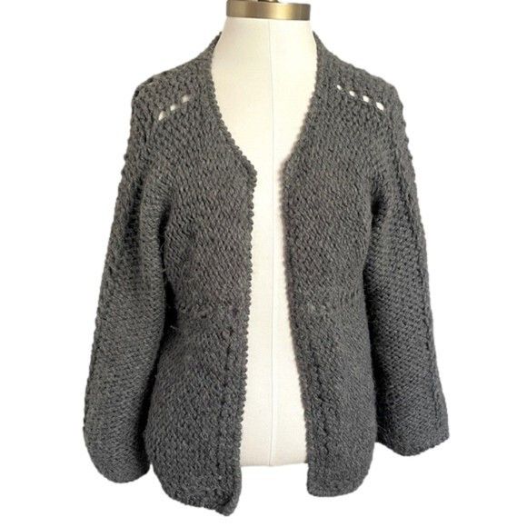 House of Harlow House of Harlow Wool Alpaca Chunky Open Cardigan Sweater Size M / US 6-8 / IT 42-44 - 3 Thumbnail