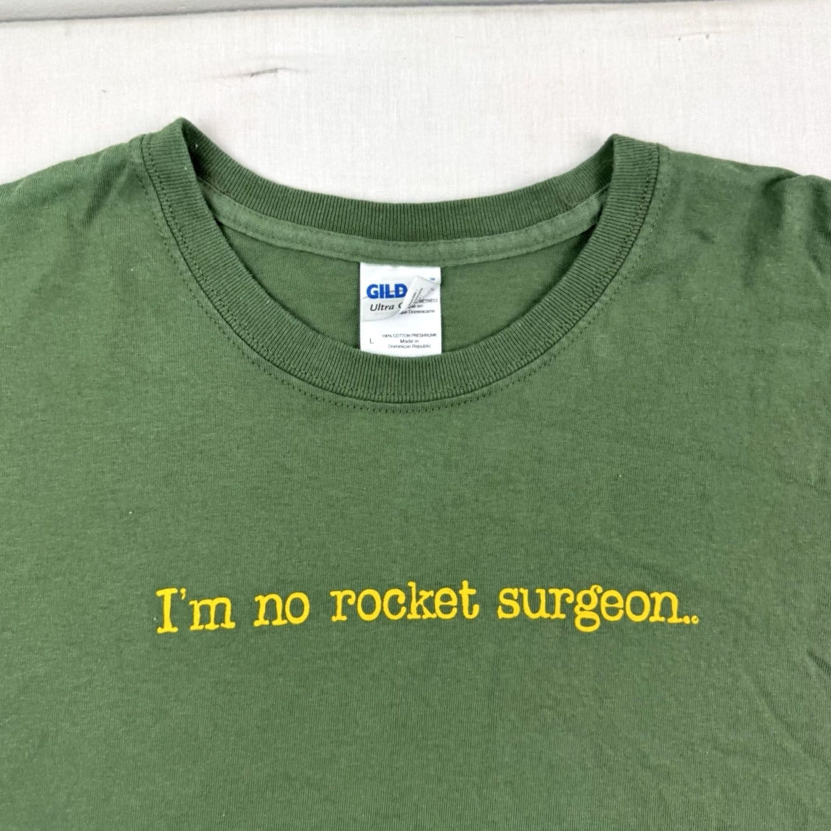 Gildan Y2K Mental Floss T Shirt Adult Large I’m No Rocket Surgeon Humor Funny Vintage Green Mens T-Shirt Regular Cotton Short Sleeve Crew Neck Gildan} Size US L / EU 52-54 / 3 - 3 Thumbnail