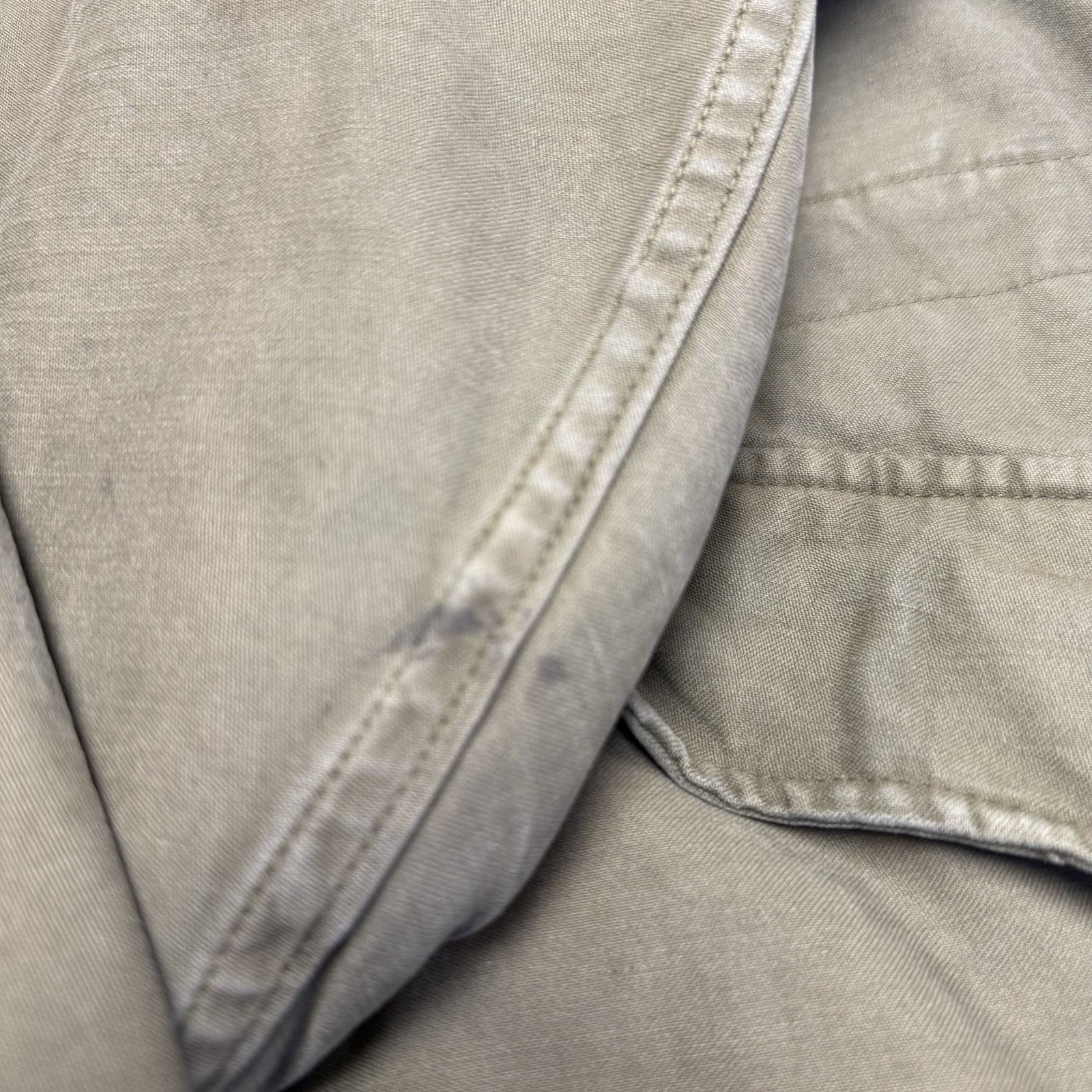 Vintage Vintage Military Slant Pocket Jacket Mens Large Green Seynte Size US L / EU 52-54 / 3 - 7 Thumbnail