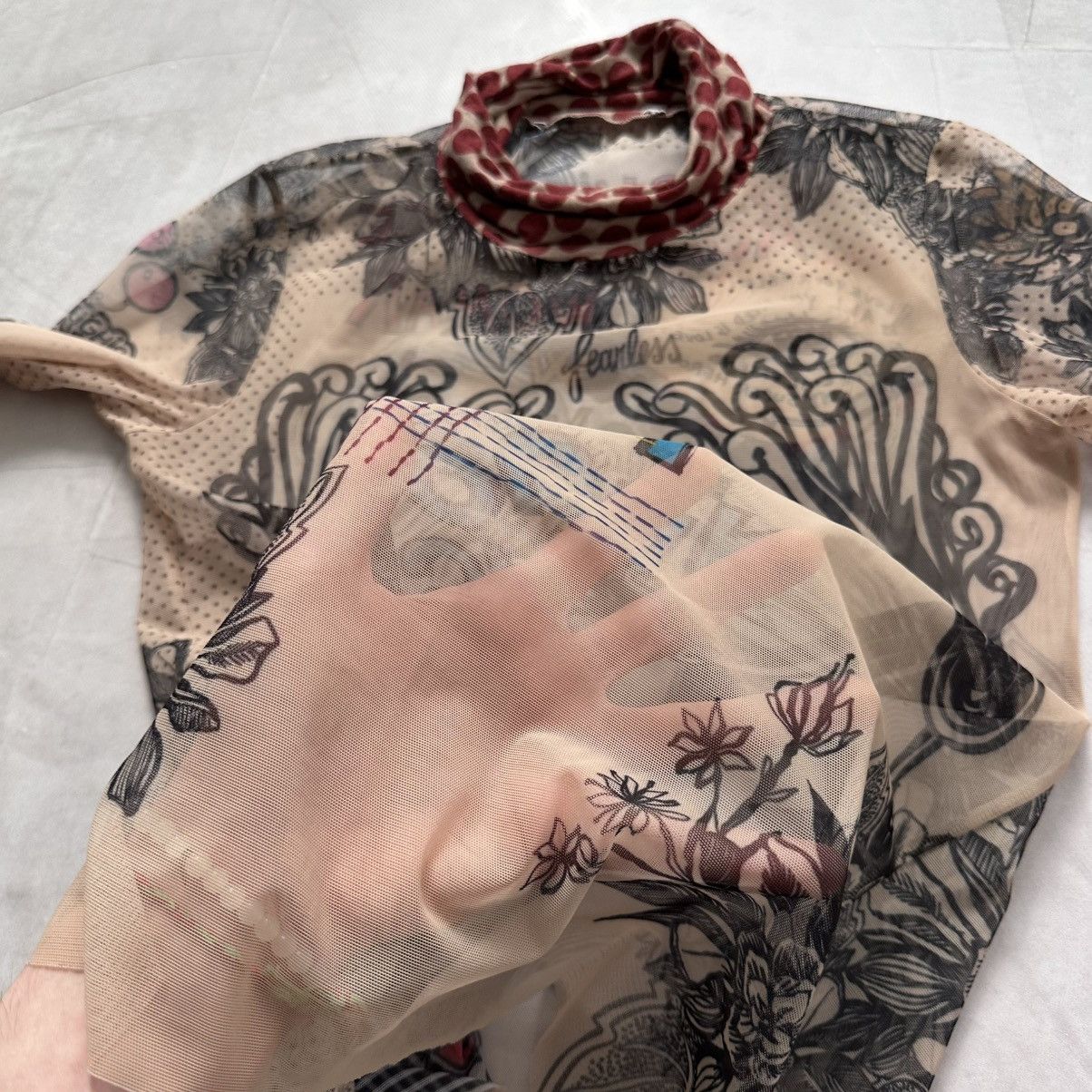 Hysteric Glamour × Undercover Mesh Top Tattoo Long Sleeve T Shirt Cop Copine JPG Vibe Size M / US 6-8 / IT 42-44 - 19 Thumbnail