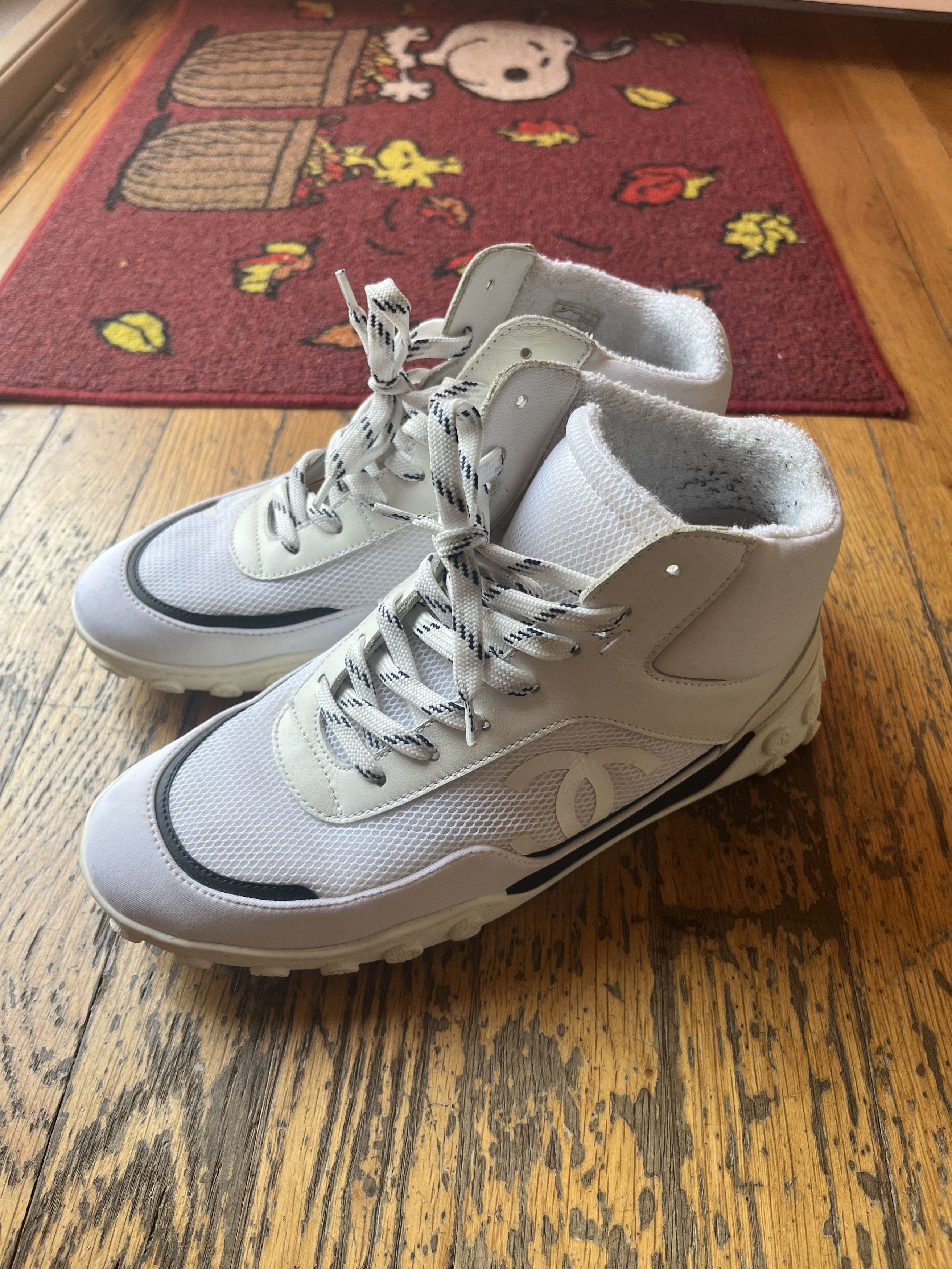 Chanel Chanel High Top B&W Sneakers Size US 6 / IT 36 - 5 Thumbnail
