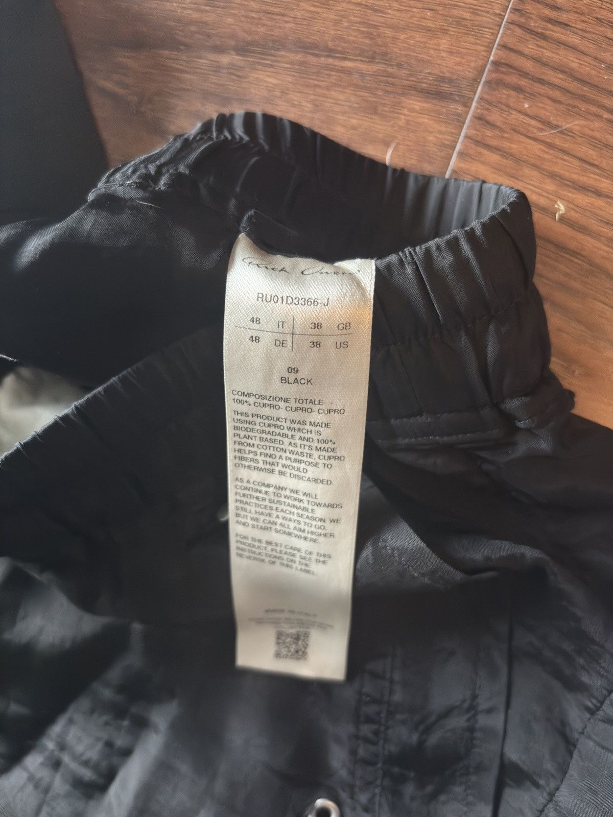 Rick Owens Rick FW24 wide bela pants in black cotton nylon Size US 36 / EU 52 - 4 Thumbnail