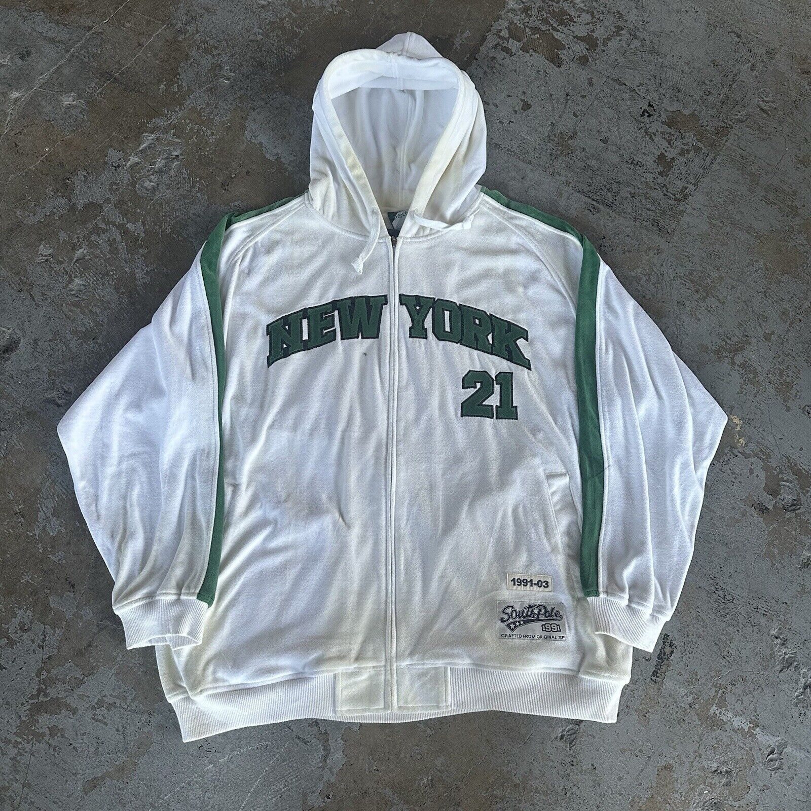 Ed Hardy NWT Vintage Y2K Southpole White New York Velour Track Suit Size US XXL / EU 58 / 5 - 2 Thumbnail