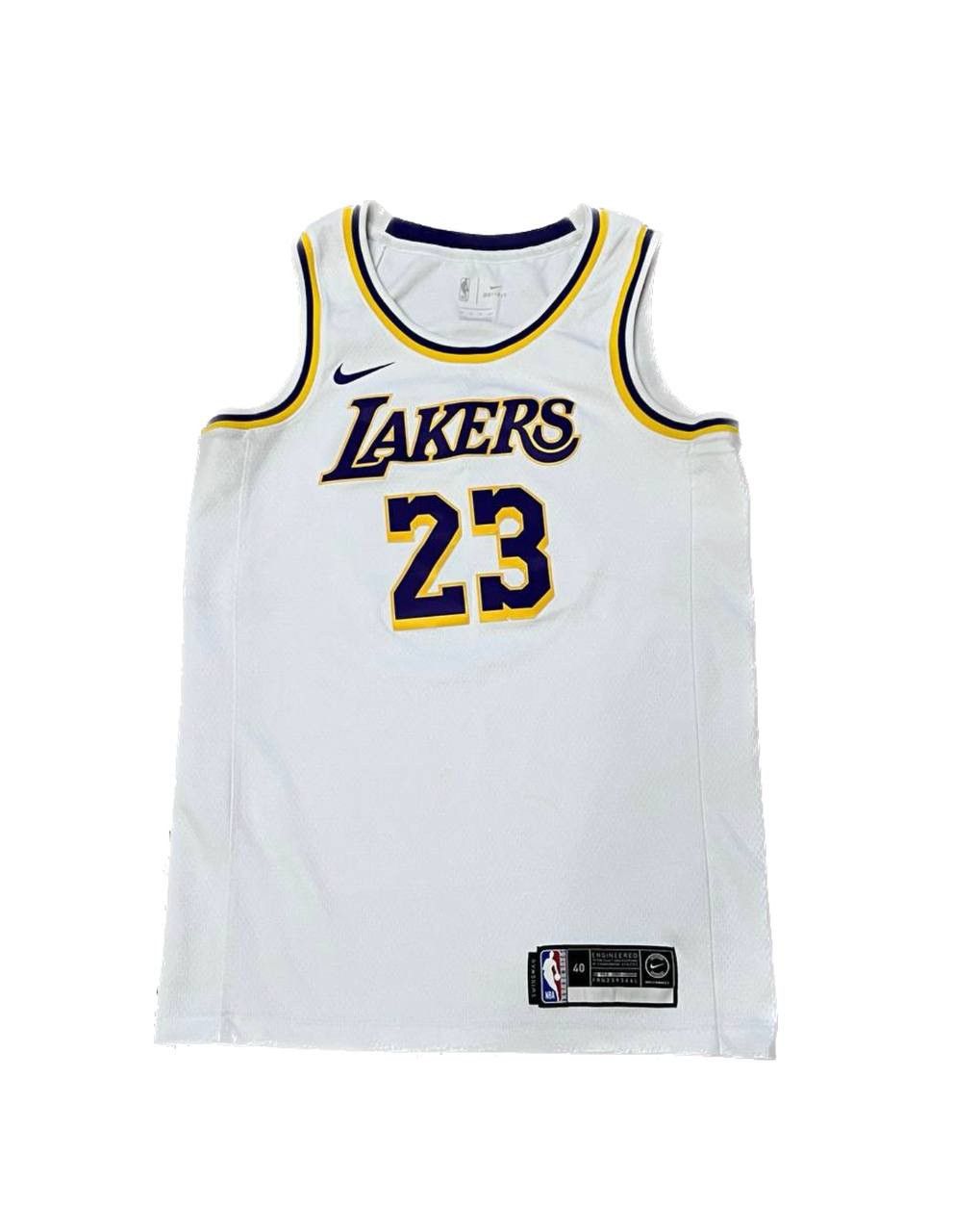 NBA Los Angeles Lakers LEBRON JAMES #23 Jersey White Size S