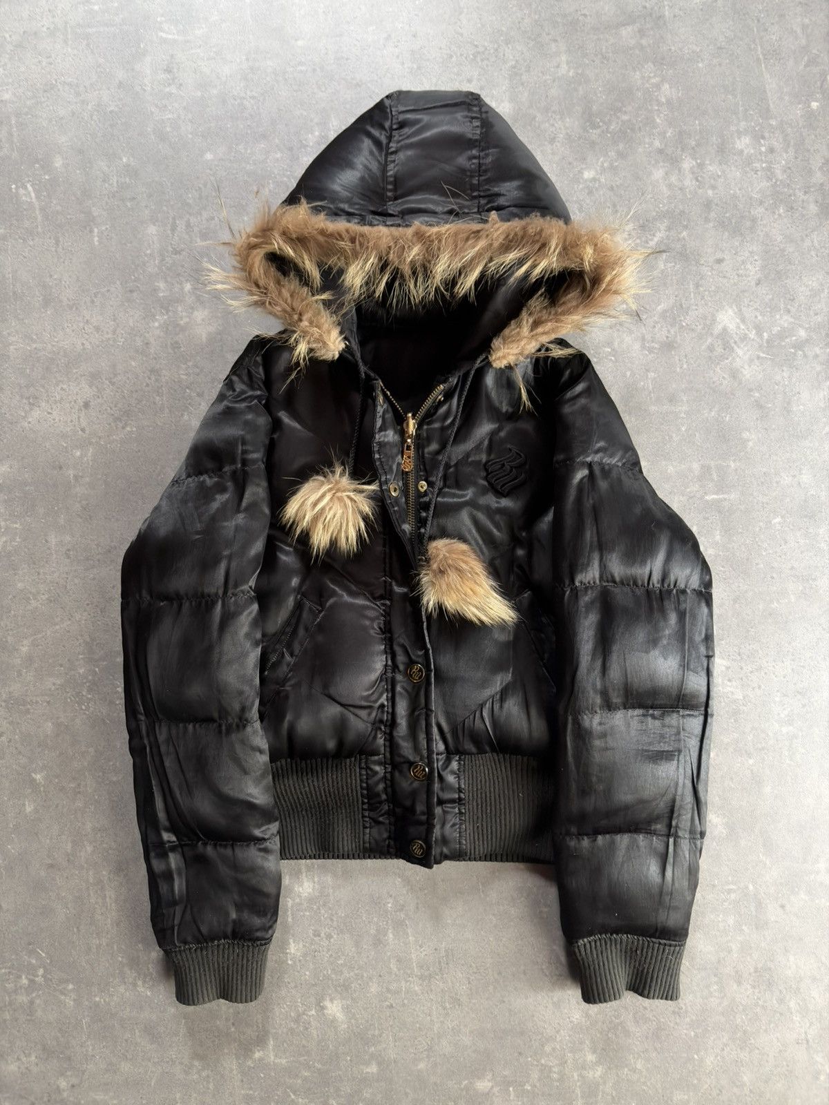Rocawear 00s Rocawear Reversible Faux Fur Hooded Bomber Jacket M L Size M / US 6-8 / IT 42-44 - 1 Thumbnail