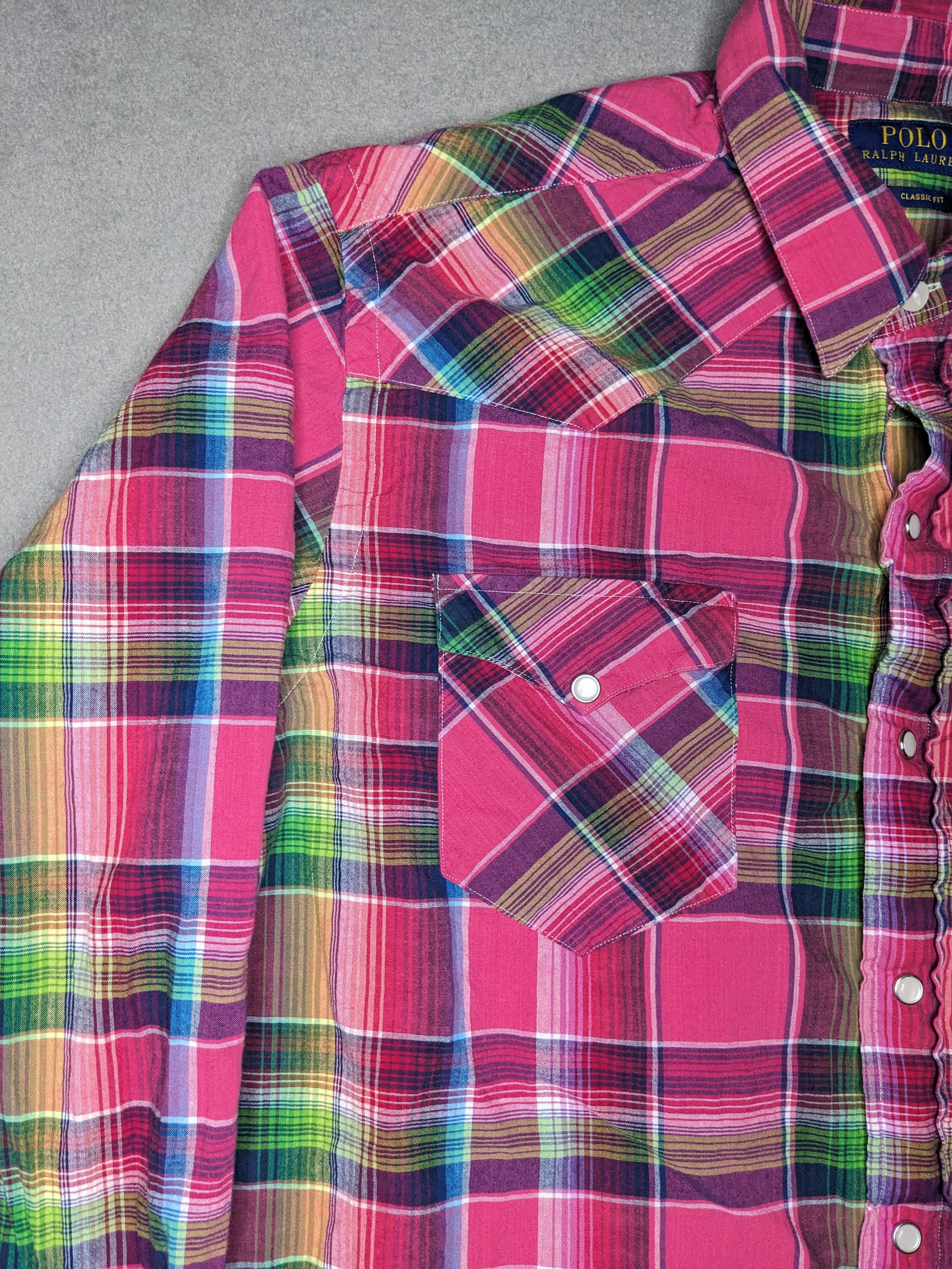 Polo Ralph Lauren Polo Ralph Lauren Western Shirt Pearl Snap Large Plaid Size US L / EU 52-54 / 3 - 4 Thumbnail