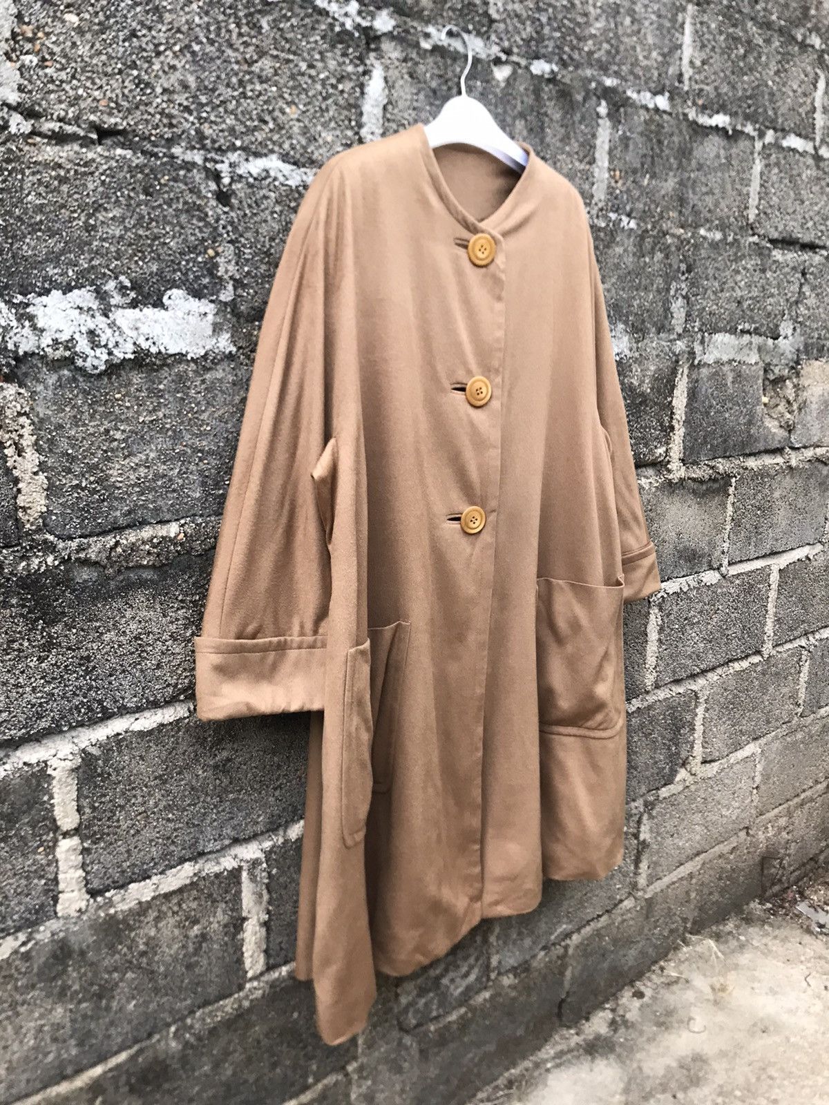 Autumn Cashmere × Hanae Mori ⚡️Hanae Mori Paris Button Cashmere Baggy Long Coat Size M / US 6-8 / IT 42-44 - 2 Thumbnail