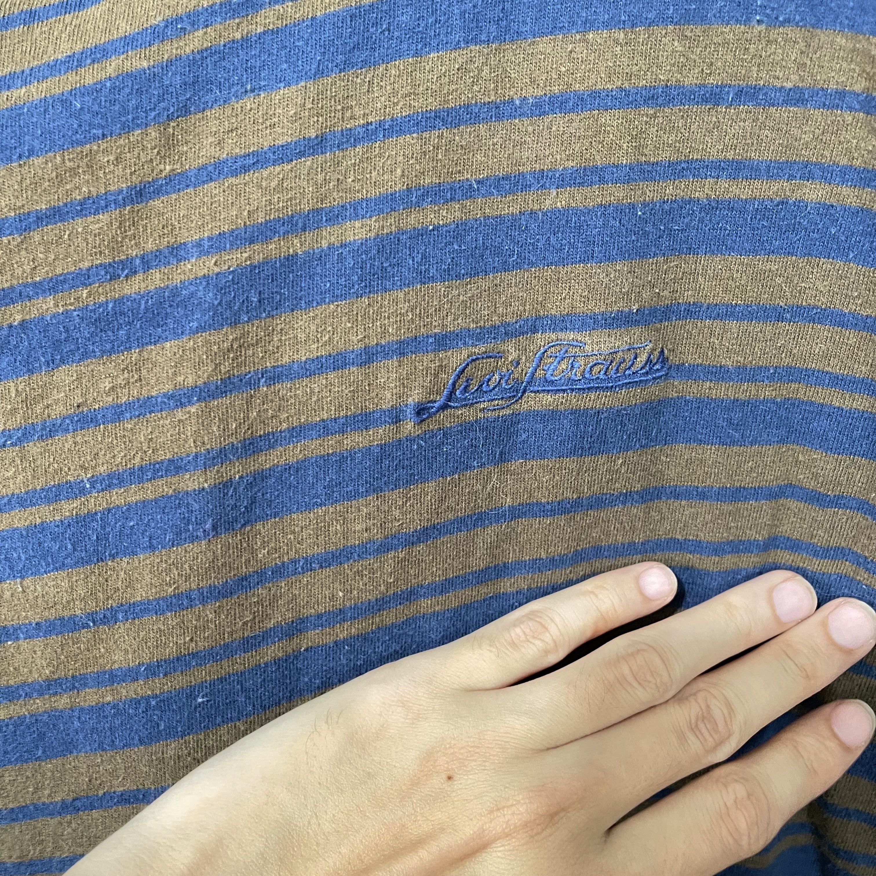 Levi's Vintage 90s Levis Striped T-Shirt Size US XL / EU 56 / 4 - 3 Thumbnail