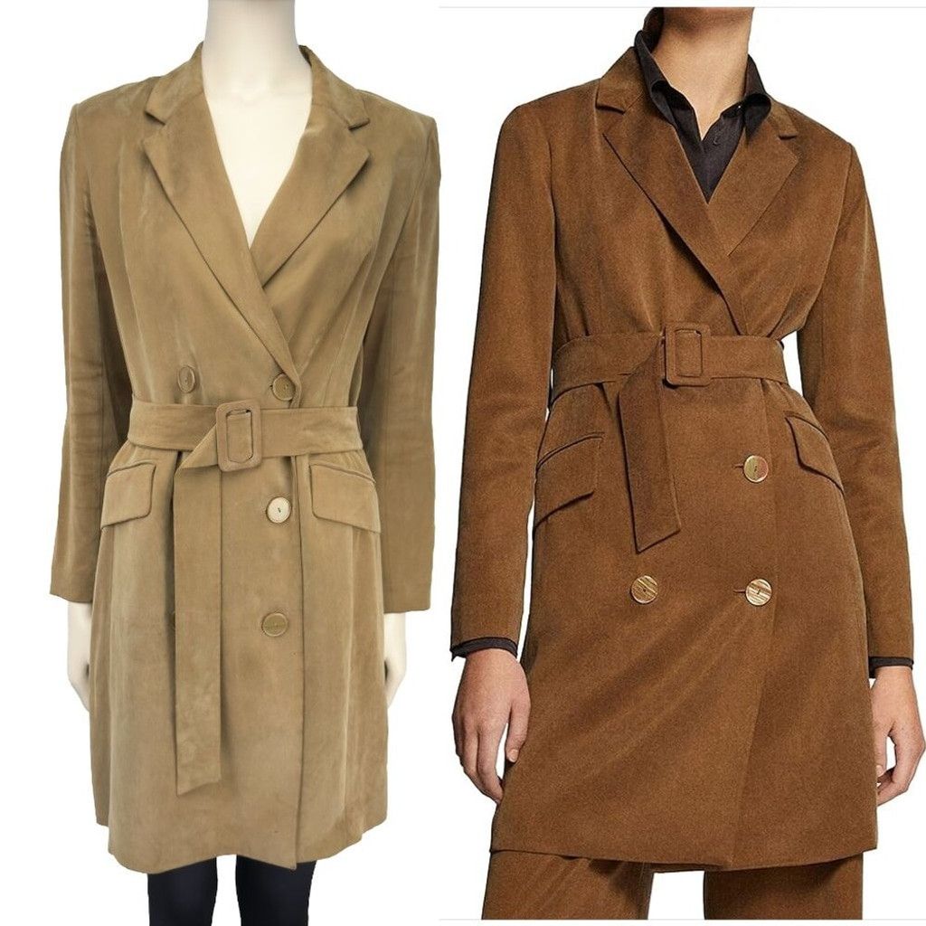 Massimo Dutti MASSIMO DUTTI Blazer Dress / Trench Coat Tan Belted Fall 6 Size M / US 6-8 / IT 42-44 - 1 Thumbnail