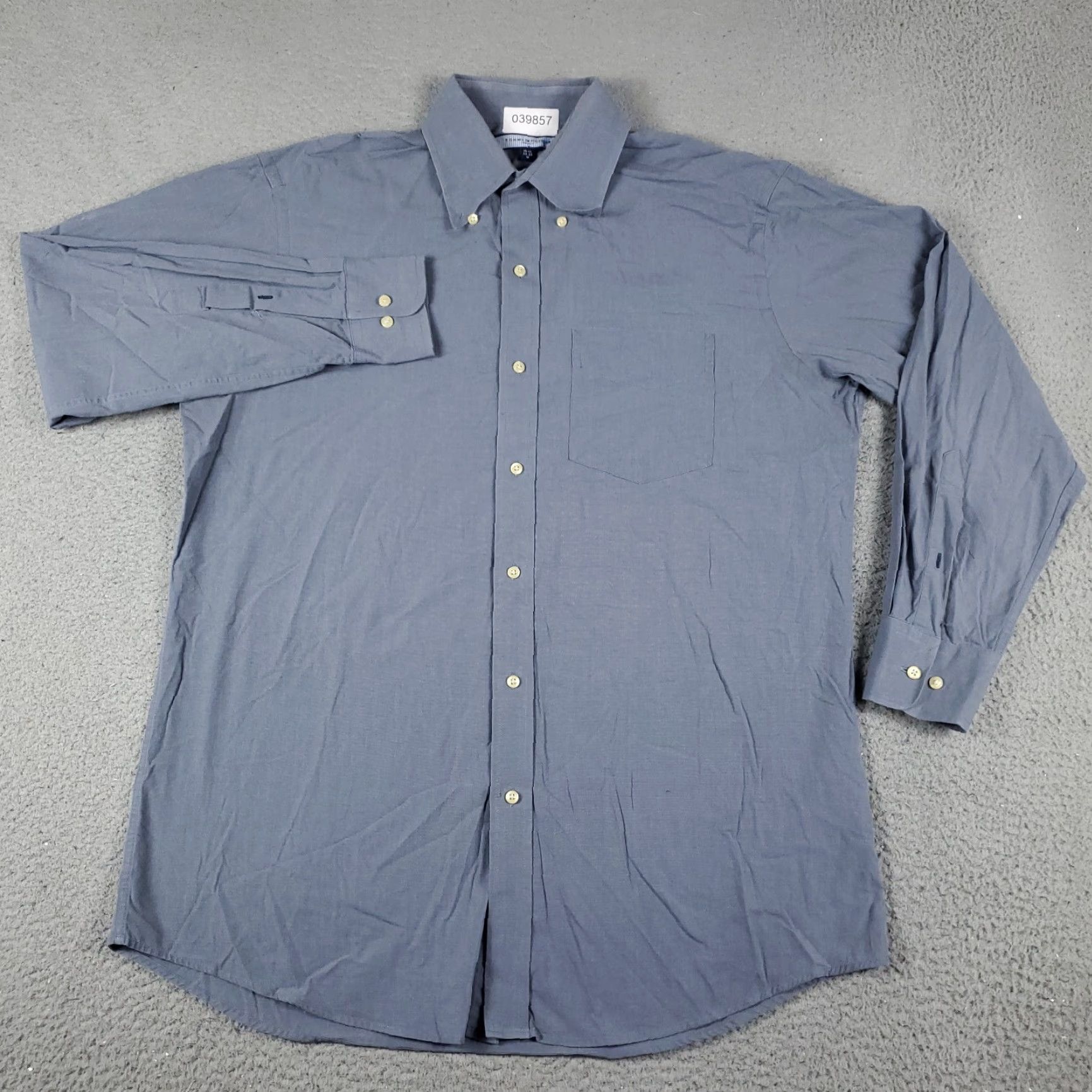 Tommy Hilfiger Tommy Hilfiger Shirt Mens Medium Blue Button-Up Long Sleeve Casual Classic Non-Iron" Size US M / EU 48-50 / 2 - 2 Thumbnail