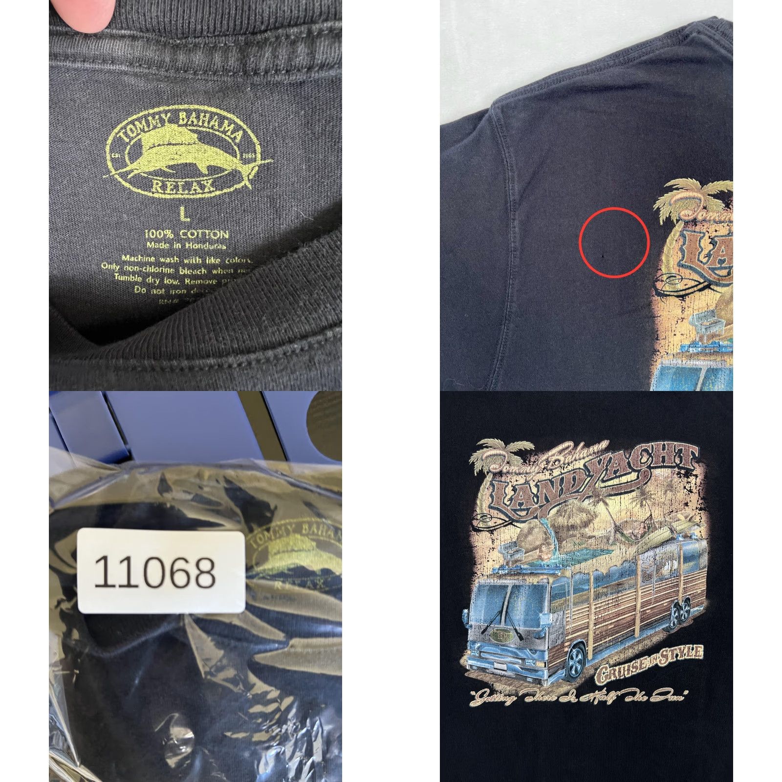 Tommy Bahama VINTAGE Tommy Bahama T-Shirt Mens Large Black Land Yacht Size US L / EU 52-54 / 3 - 8 Thumbnail