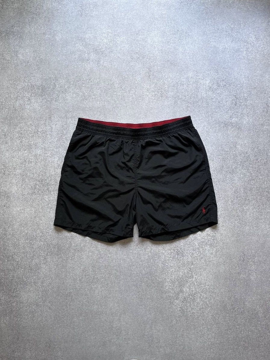 Polo Ralph Lauren × Vintage Vintage Polo Ralph Lauren Black Nylon Shorts XL Size US 36 / EU 52 - 1 Thumbnail