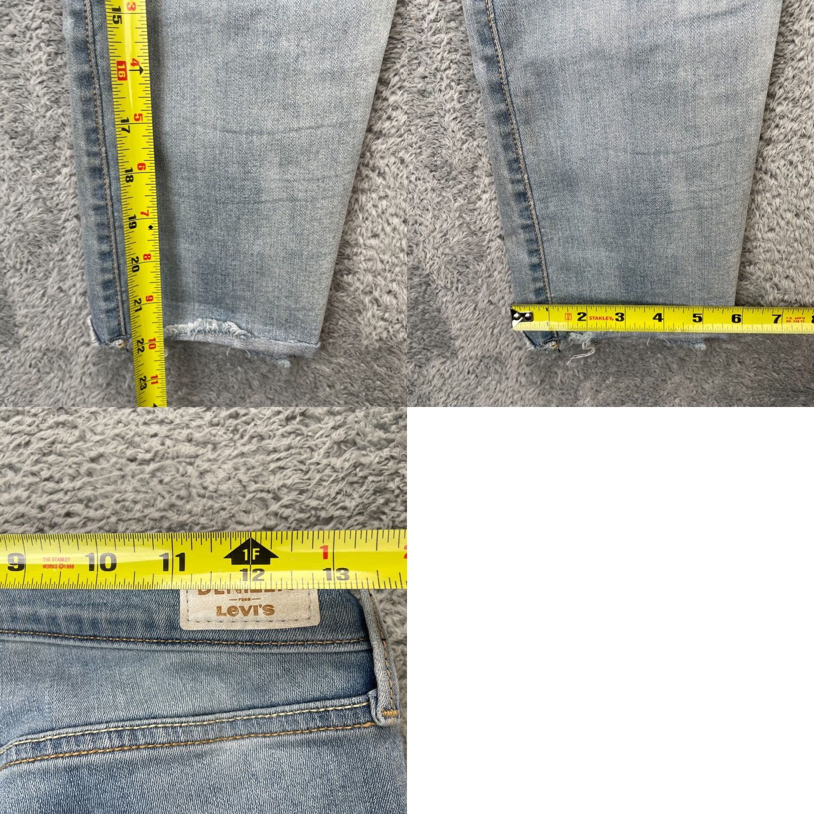 Levi's Levi's Jeans Womens Blue 26x22 Denizen High Rise Slim Crop Straight Leg Raw Hem Size 26" / US 2 / IT 38 - 8 Thumbnail