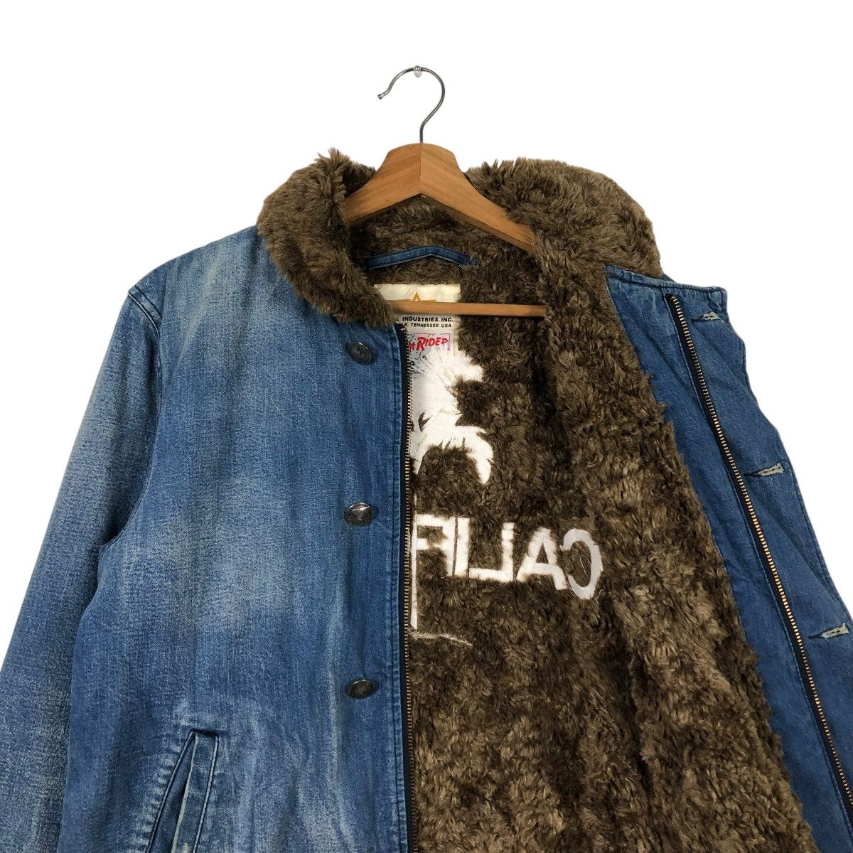 Alpha Industries VINTAGE DENIM BIKER JACKET ALPHA INDUSTRIES LEE STORM RIDER Size US M / EU 48-50 / 2 - 14 Thumbnail