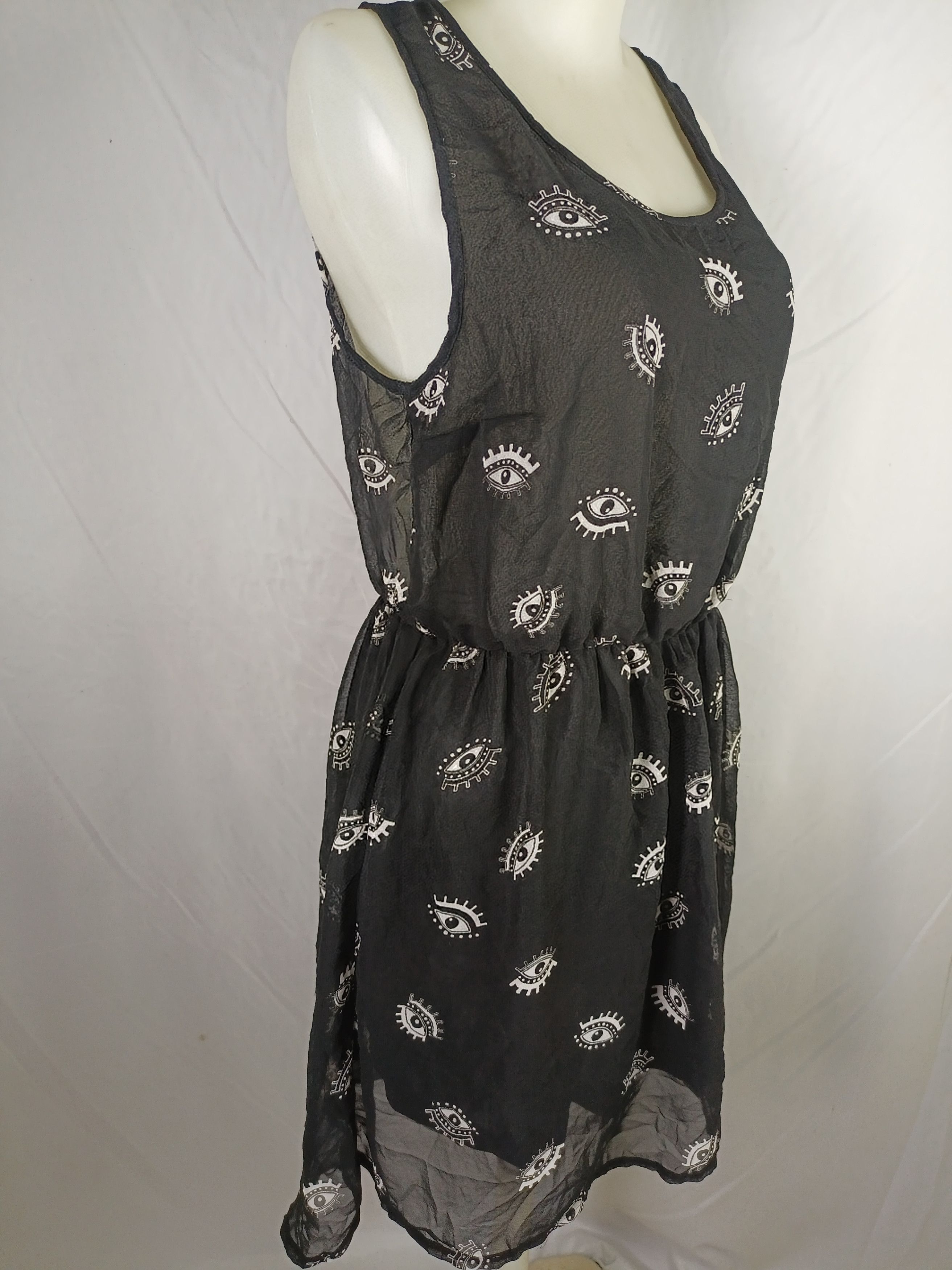 Divided × H&M × Japanese Brand H&M Divided Black All Seeing Eye Dress Sleeve less Size M / US 6-8 / IT 42-44 - 4 Thumbnail