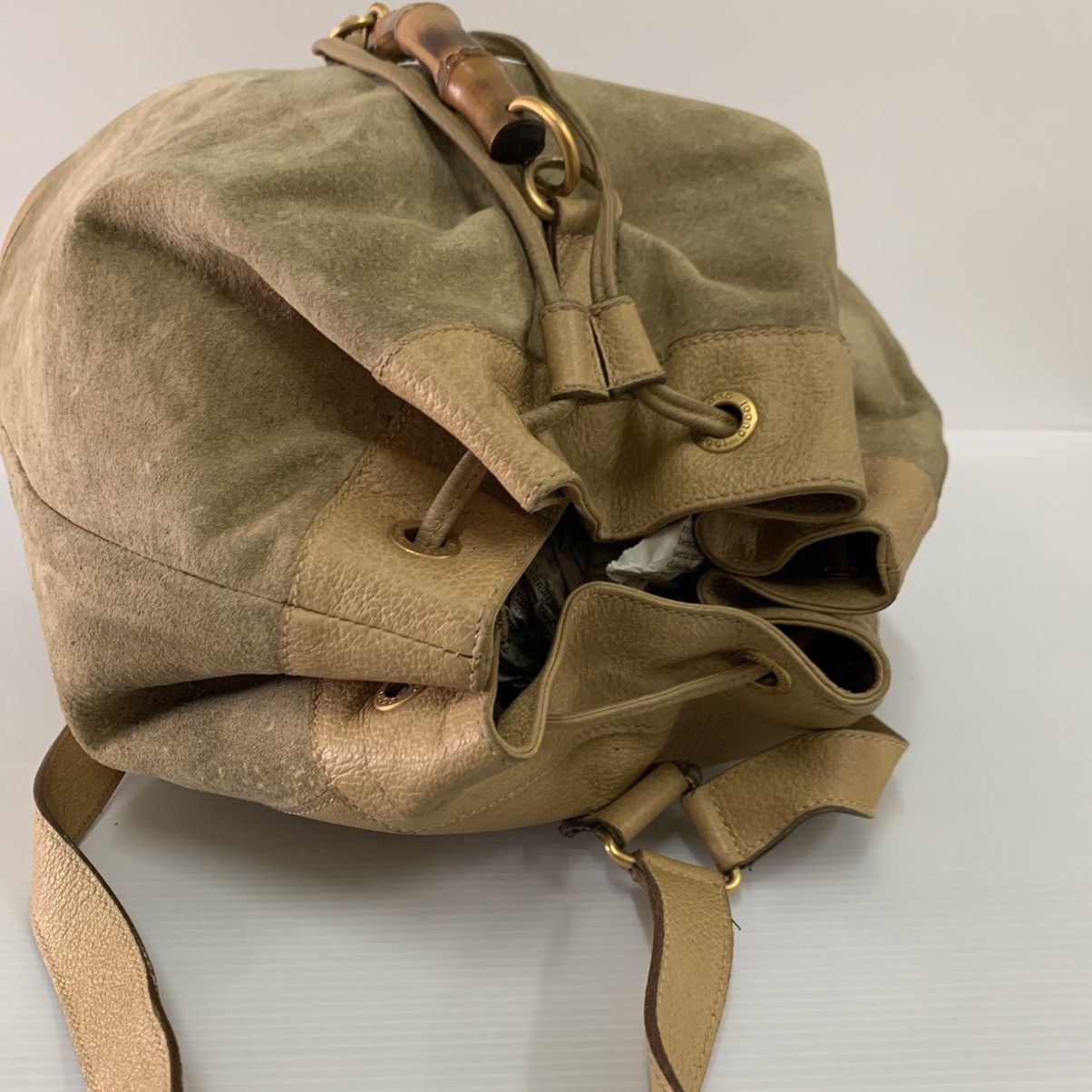 Gucci Gucci Vintage Suede Leather Backpack Bag Size ONE SIZE - 8 Thumbnail