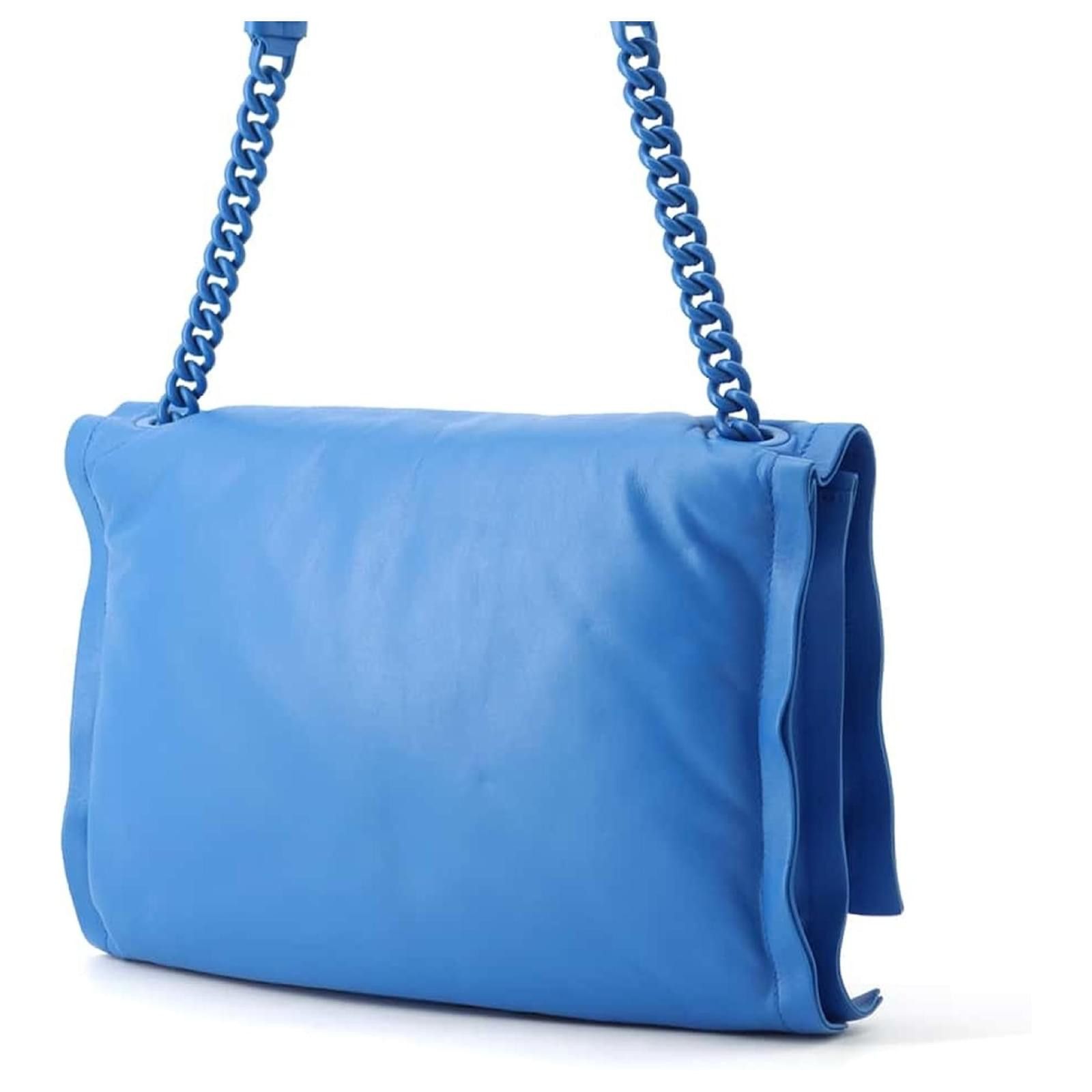 Salvatore Ferragamo o1s1rm1124 Size: OS / Padded Leather Shoulder Bag in Blue Size ONE SIZE - 2 Thumbnail