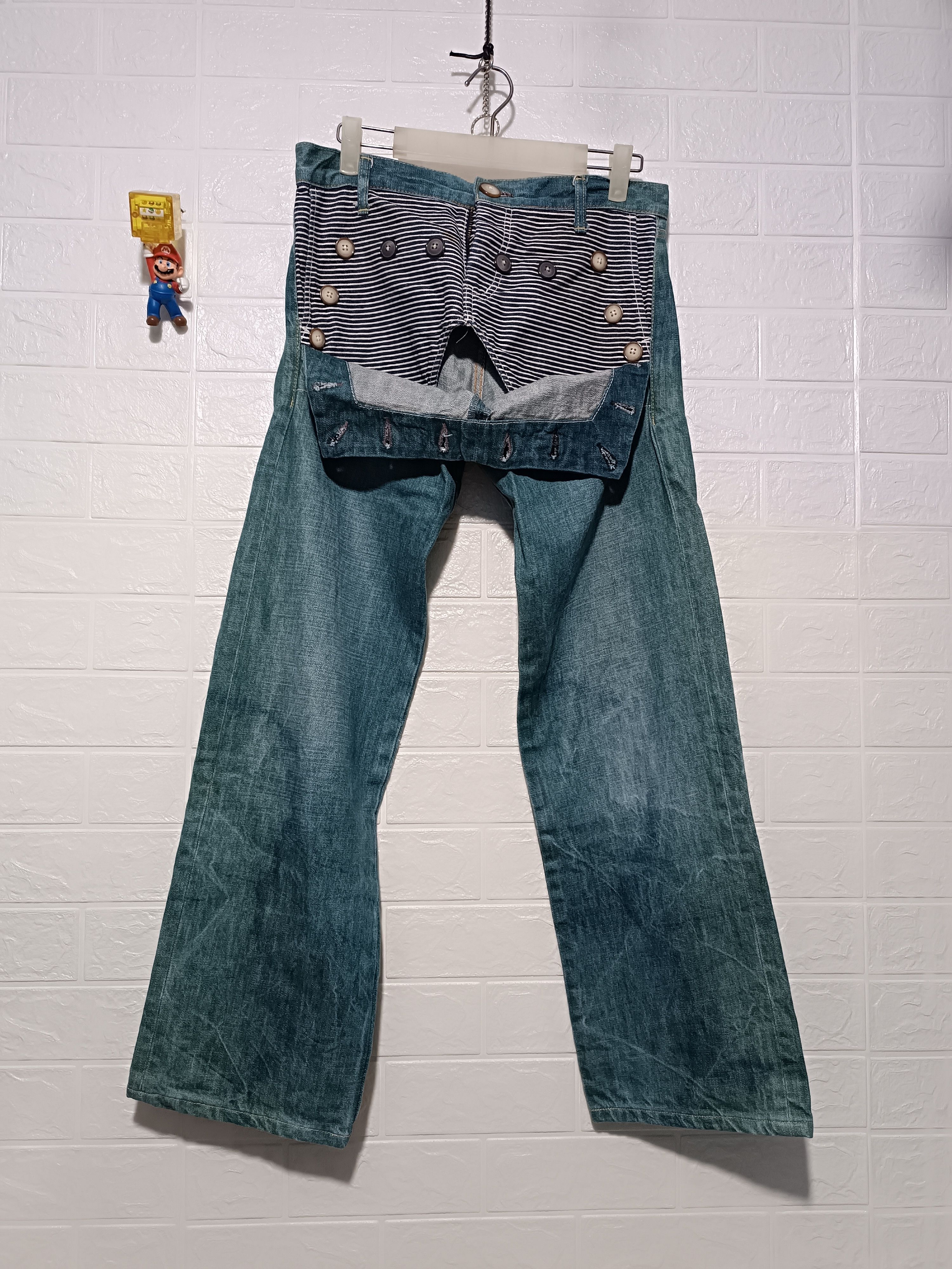 Japanese Brand Deep Blue Clown Hickory Pants Denim Size 30" / US 8 / IT 44 - 1 Thumbnail