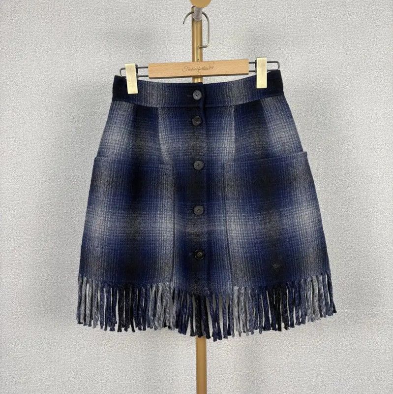 Dior Dior Colorblock Wool Mini Skirt 0089 Size 22" - 1 Thumbnail