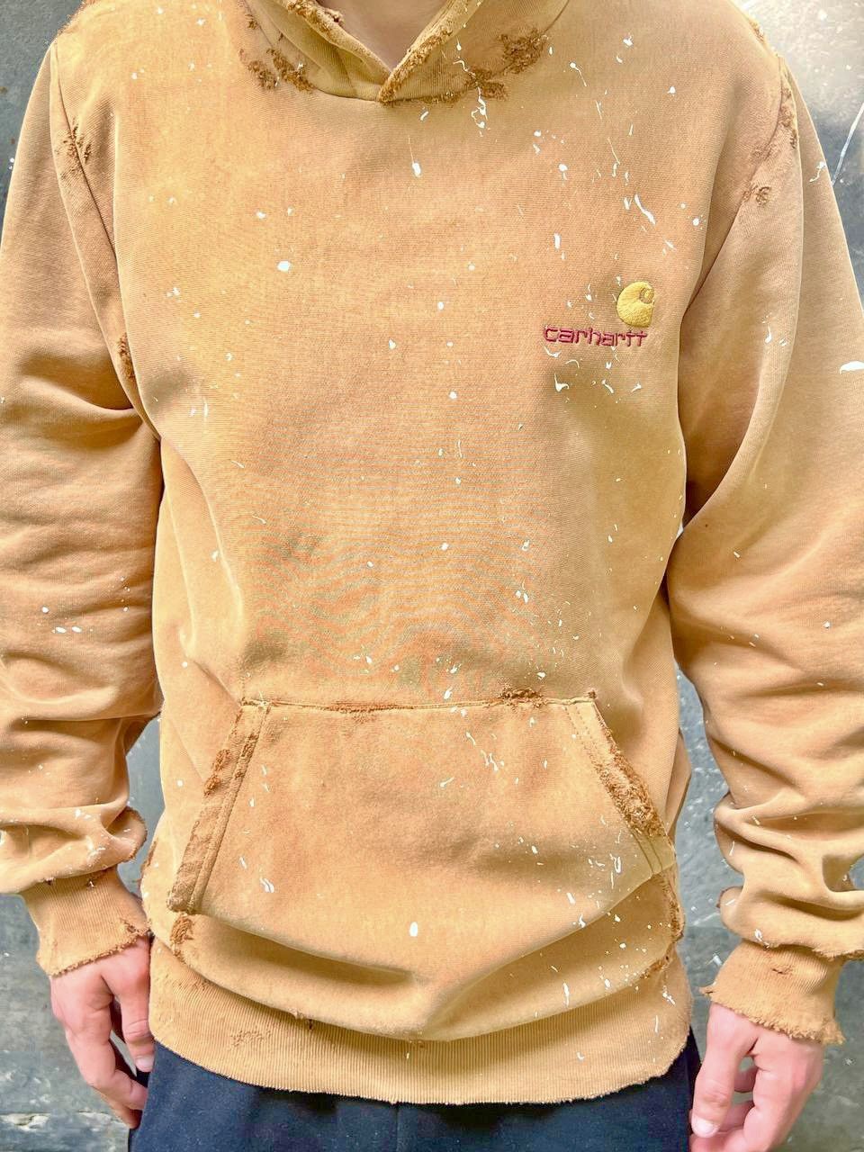 Carhartt × Vintage Carhartt Vintage Distressed Hoodie Sun Faded RARE Size US S / EU 44-46 / 1 - 5 Thumbnail