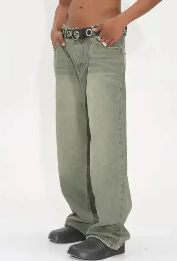 Japanese Brand washed faded loose baggy urban outdoor hiphop jeans Size US 32 / EU 48 - 6 Thumbnail