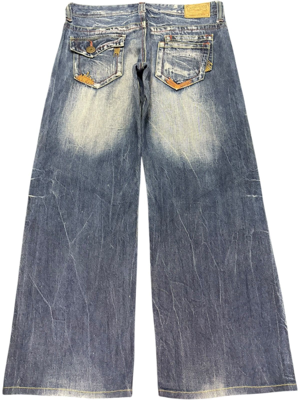 Fubu Vintage Japanese Brand Faded Wash Distress Baggy Jeans Size 32" / US 10 / IT 46 - 2 Thumbnail