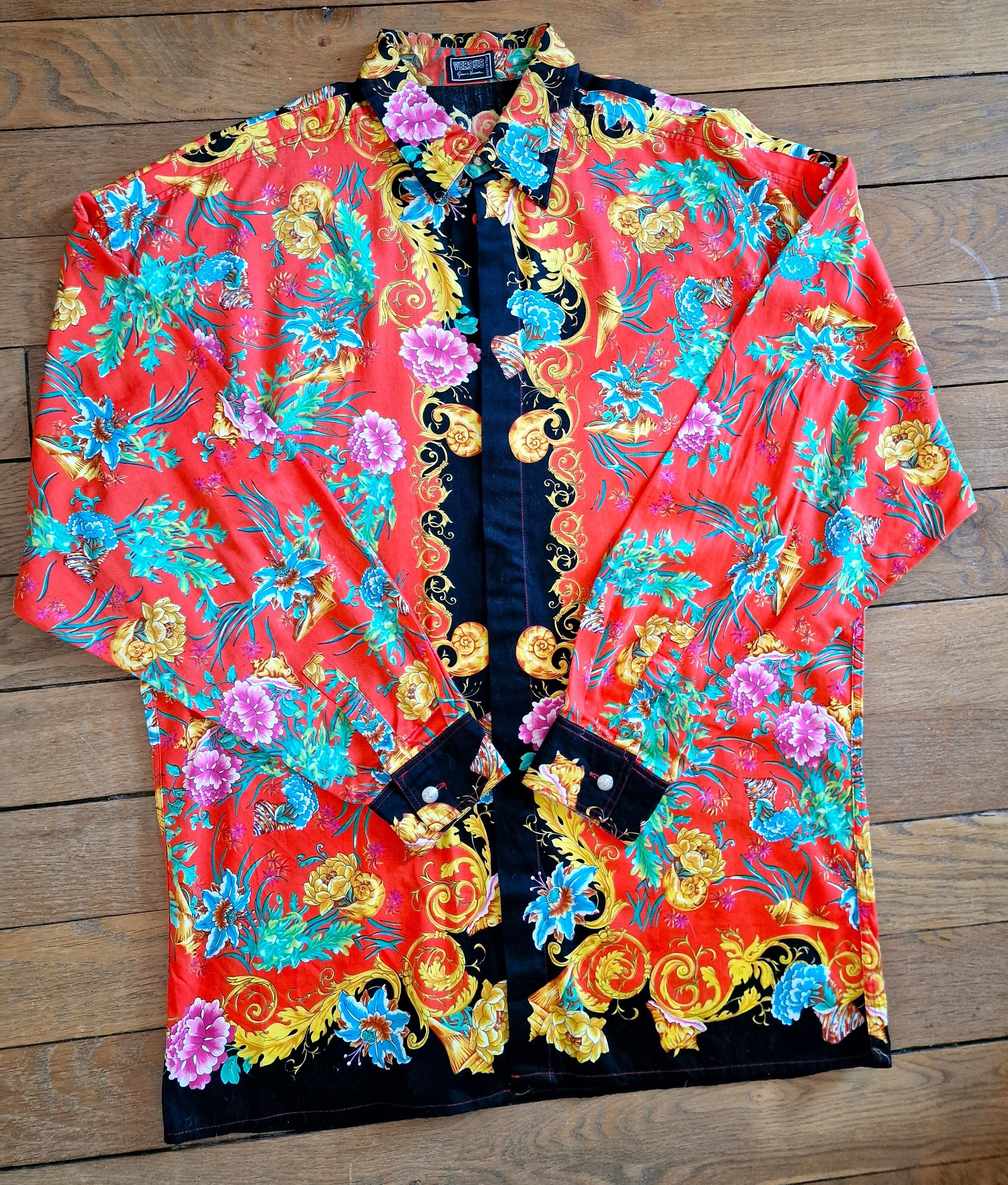 Versace Versace Versus Seashell Baroque Men XL X-large Shirt Size US XL / EU 56 / 4 - 6 Thumbnail