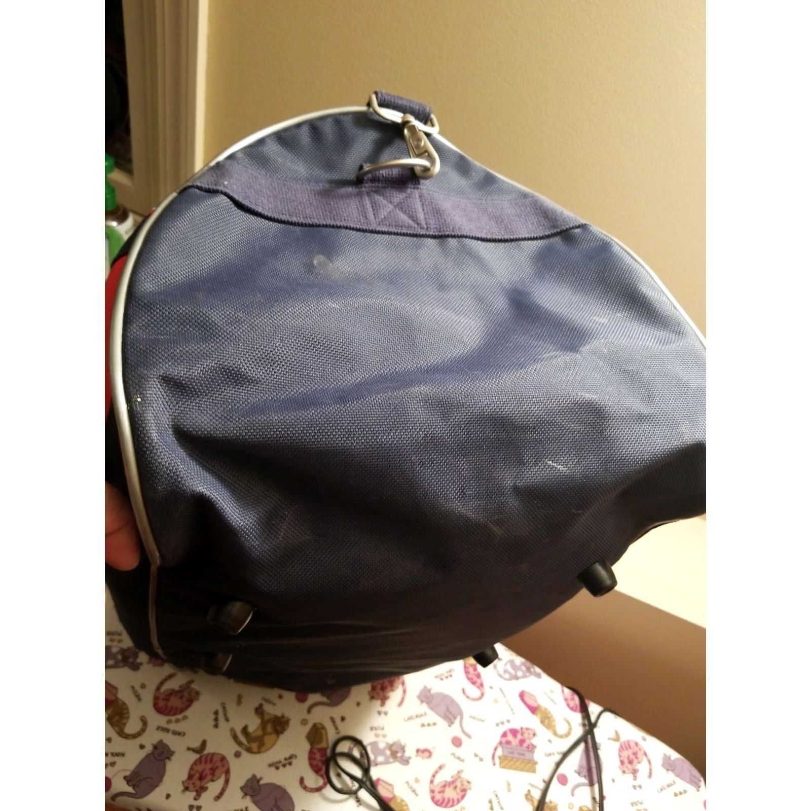 Tommy Hilfiger VINTAGE Tommy Hilfiger Big Flag Spellout Gym Duffle Carry On Travel Bag Mens Blue Carry On Travel Bag Size ONE SIZE - 7 Thumbnail