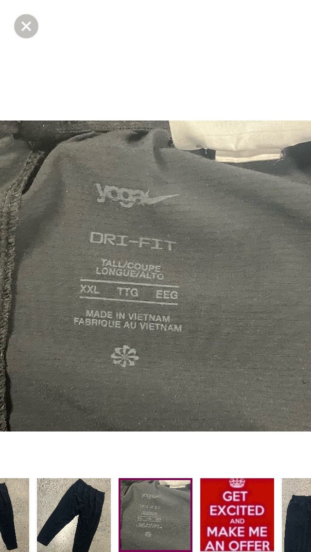 Nike Nike Men’s Dry-Fit Yoga Pants 2XL Size US 44 / EU 60 - 8 Thumbnail