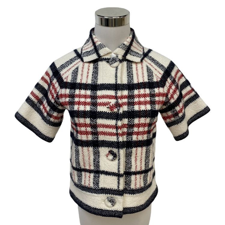 Dior Christian Dior Plaid Knit Jacket Size 34 Size XS / US 0-2 / IT 36-38 - 1 Thumbnail