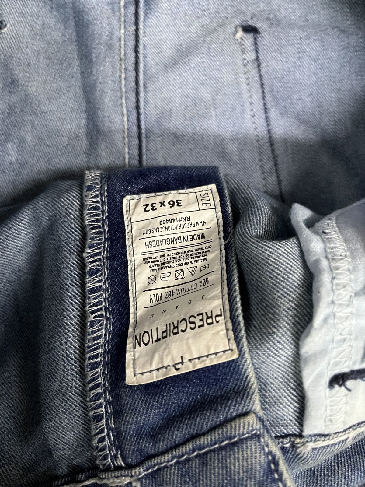 If Six Was Nine WASHED DENIM PAINT SPLATTER JEANS JUNYA HELMUT LANG STYLE Size US 34 / EU 50 - 9 Thumbnail