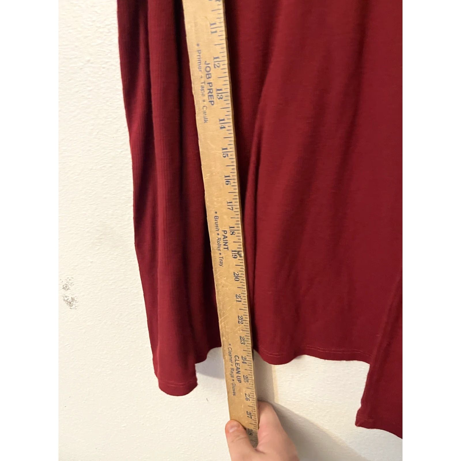 Aeropostale Aeropostale Blouse Shirt V-Neck Long Sleeve Cold Shoulder Ribbed Maroon Red Womens M Adult? Size M / US 6-8 / IT 42-44 - 4 Thumbnail