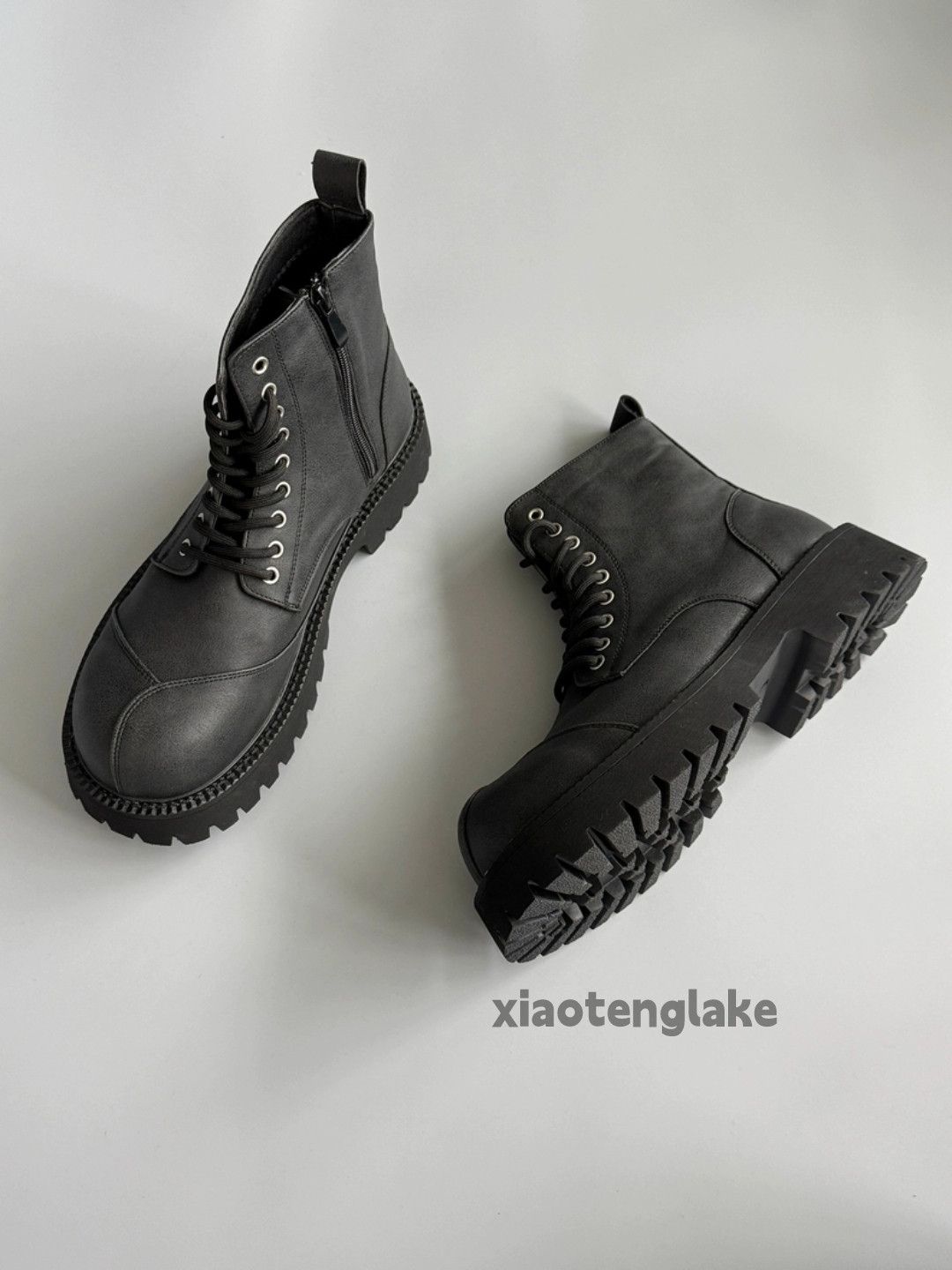 Vintage Utility punk yuppie military outdoor work boots shoes Size US 12 / EU 45 - 1 Thumbnail
