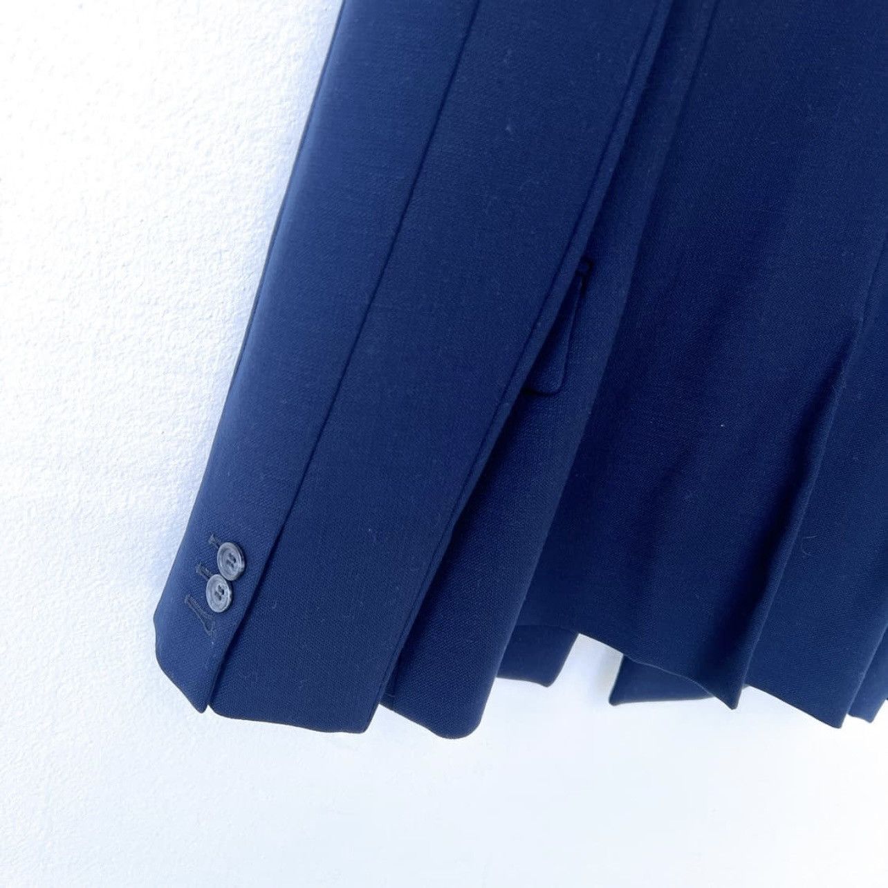 Maison Margiela Margiela Navy Power Shoulder Jacket Size S / US 4 / IT 40 - 9 Thumbnail