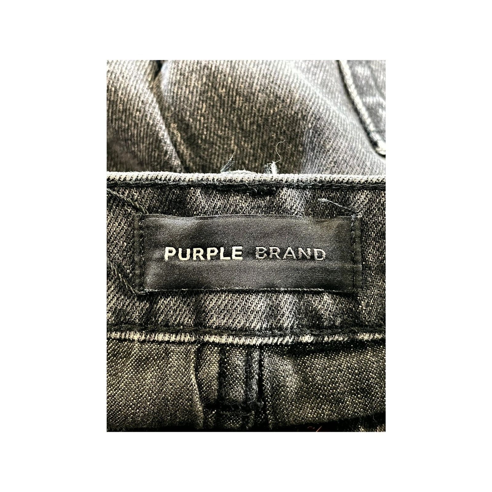 Purple Brand Purple Brand Crystal Black Wash Jeans Size US 38 / EU 54 - 3 Thumbnail