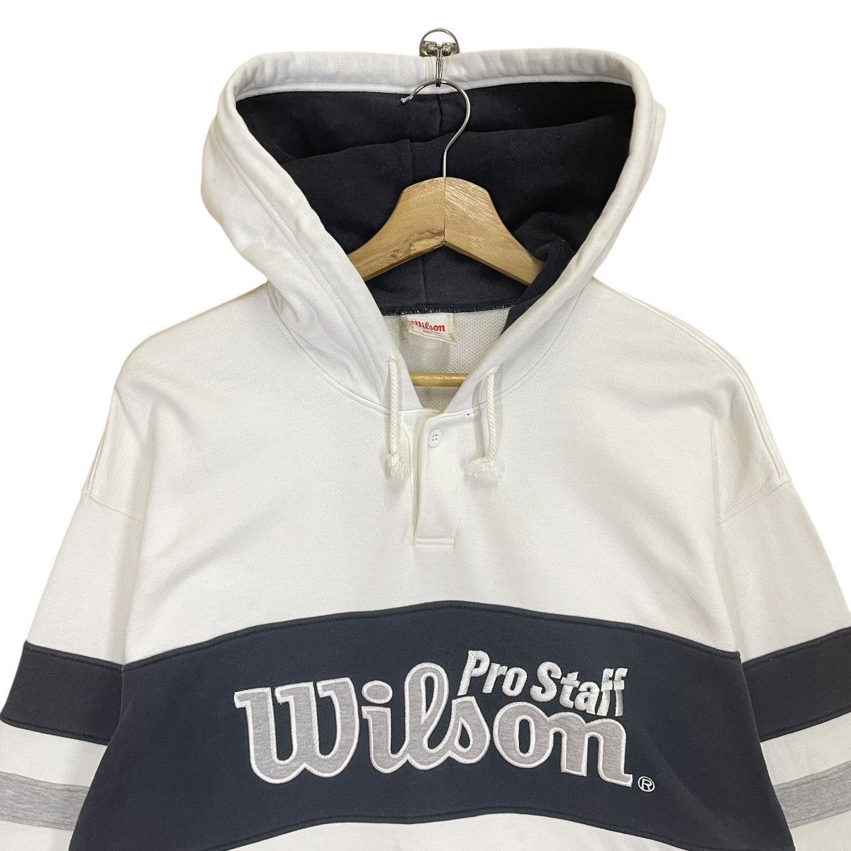 Japanese Brand Vintage 90s Wilson Big Logo Embroidered Crewneck Hoodie Size US L / EU 52-54 / 3 - 5 Thumbnail