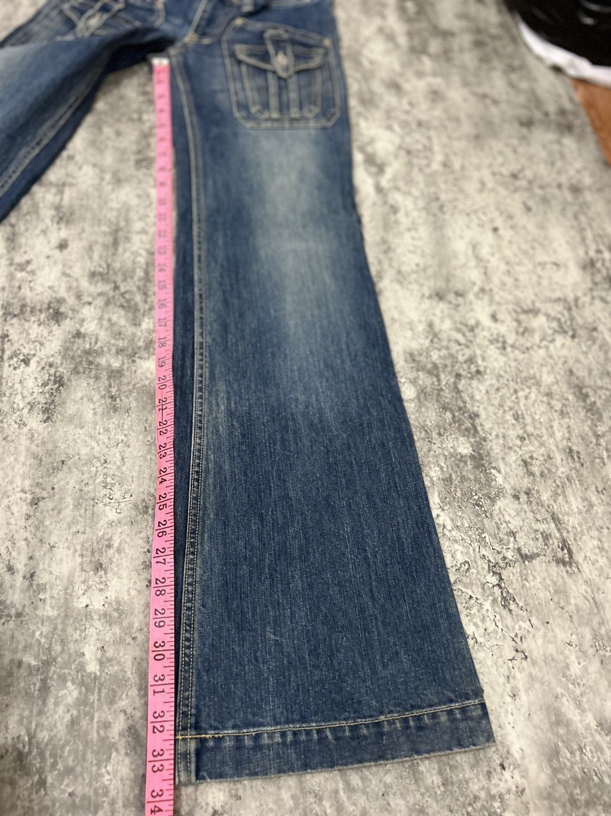 If Six Was Nine Vintage Edge Rupert Multi Pocket Flare Jeans Size US 29 - 19 Thumbnail