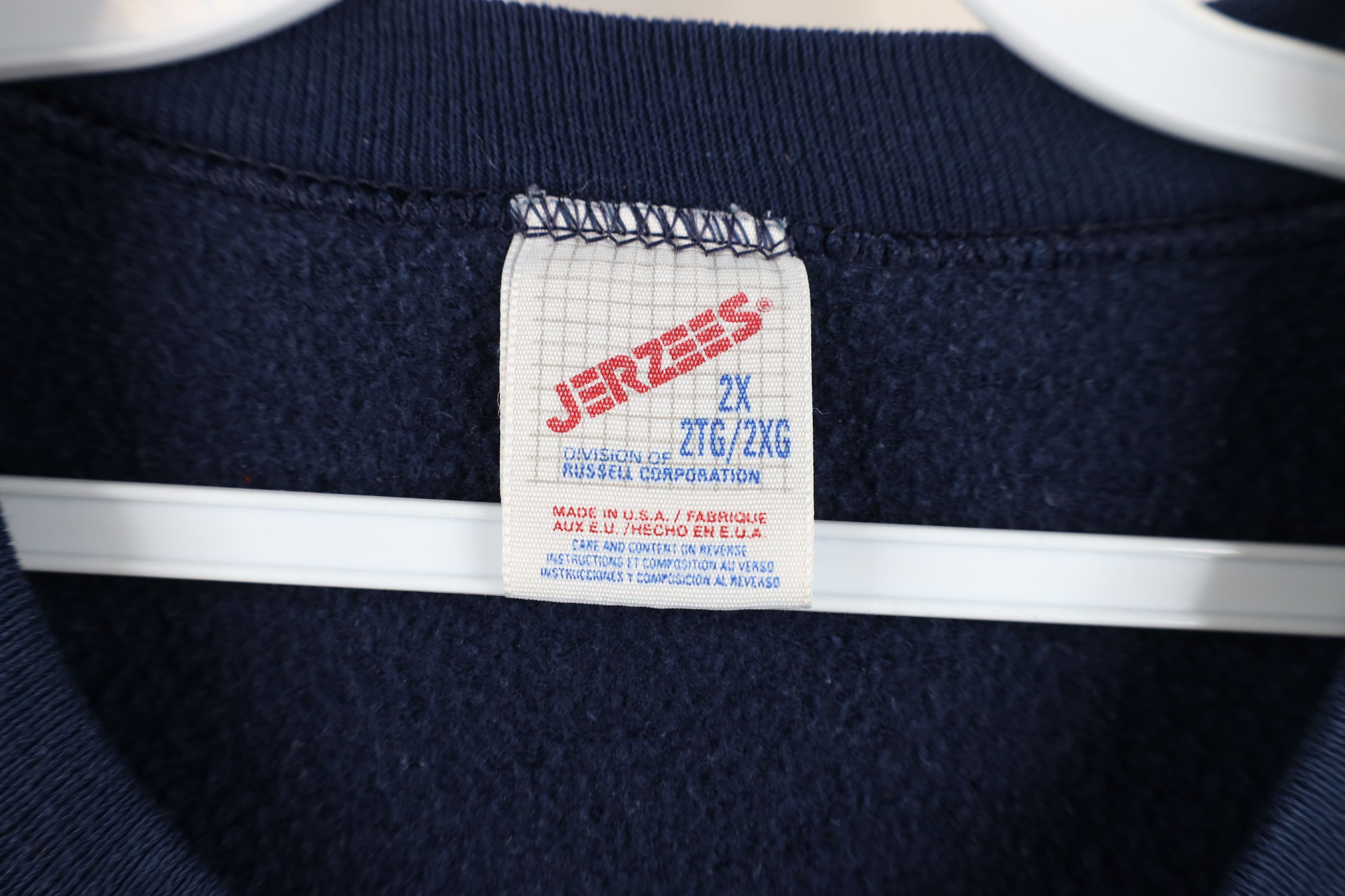 Vintage Vintage 90s Streetwear Blank Crewneck Sweatshirt Blue USA Size US XXL / EU 58 / 5 - 4 Thumbnail