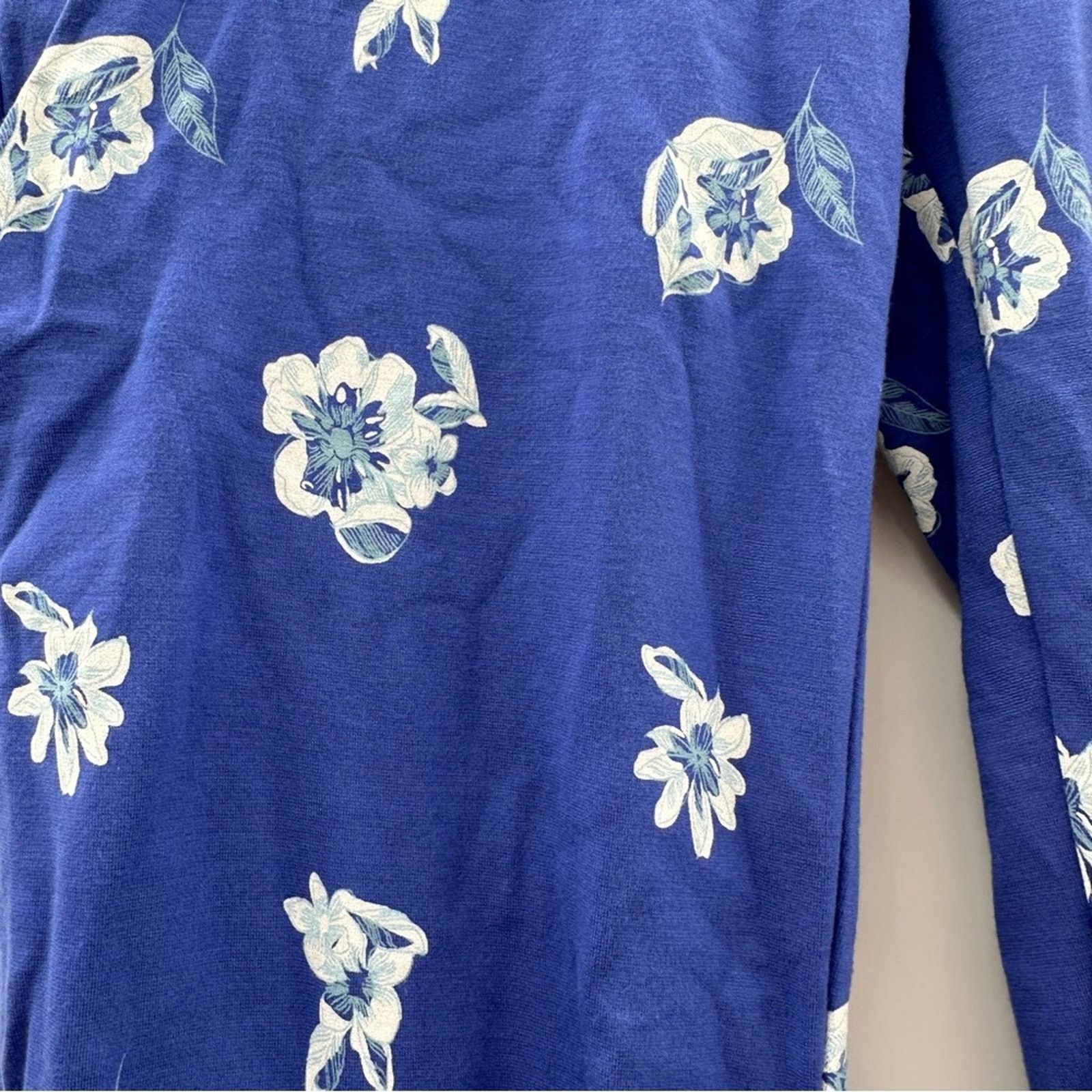 Betabrand Betabrand Blue & White Floral Bootcut Stretch Pants Size S Size 27" / US 4 / IT 40 - 9 Thumbnail