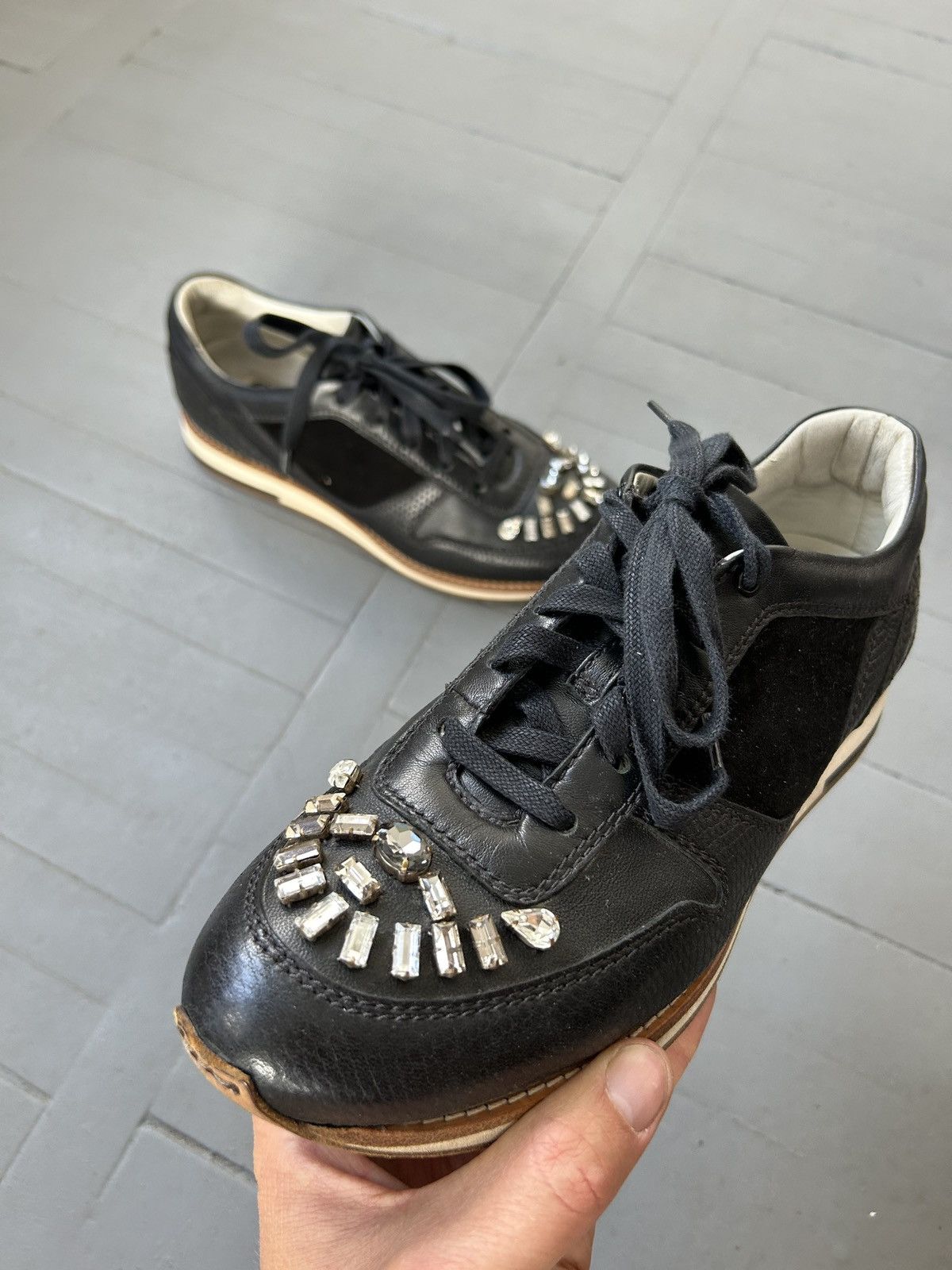 Lanvin Lanvin black low top sneakers Size US 10 / IT 40 - 3 Thumbnail