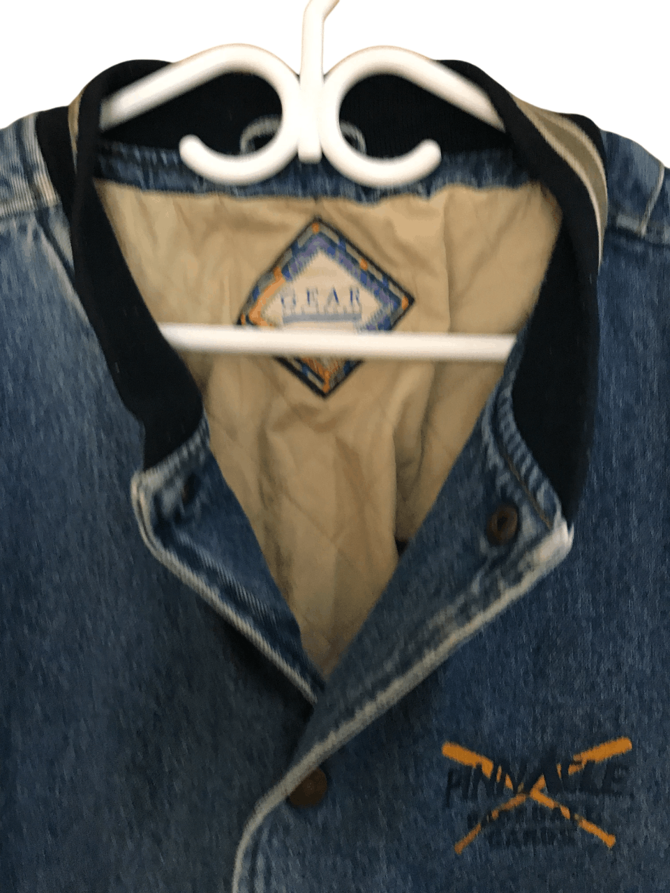 Vintage Vintage Denim Varsity Jacket Size US XL / EU 56 / 4 - 3 Thumbnail