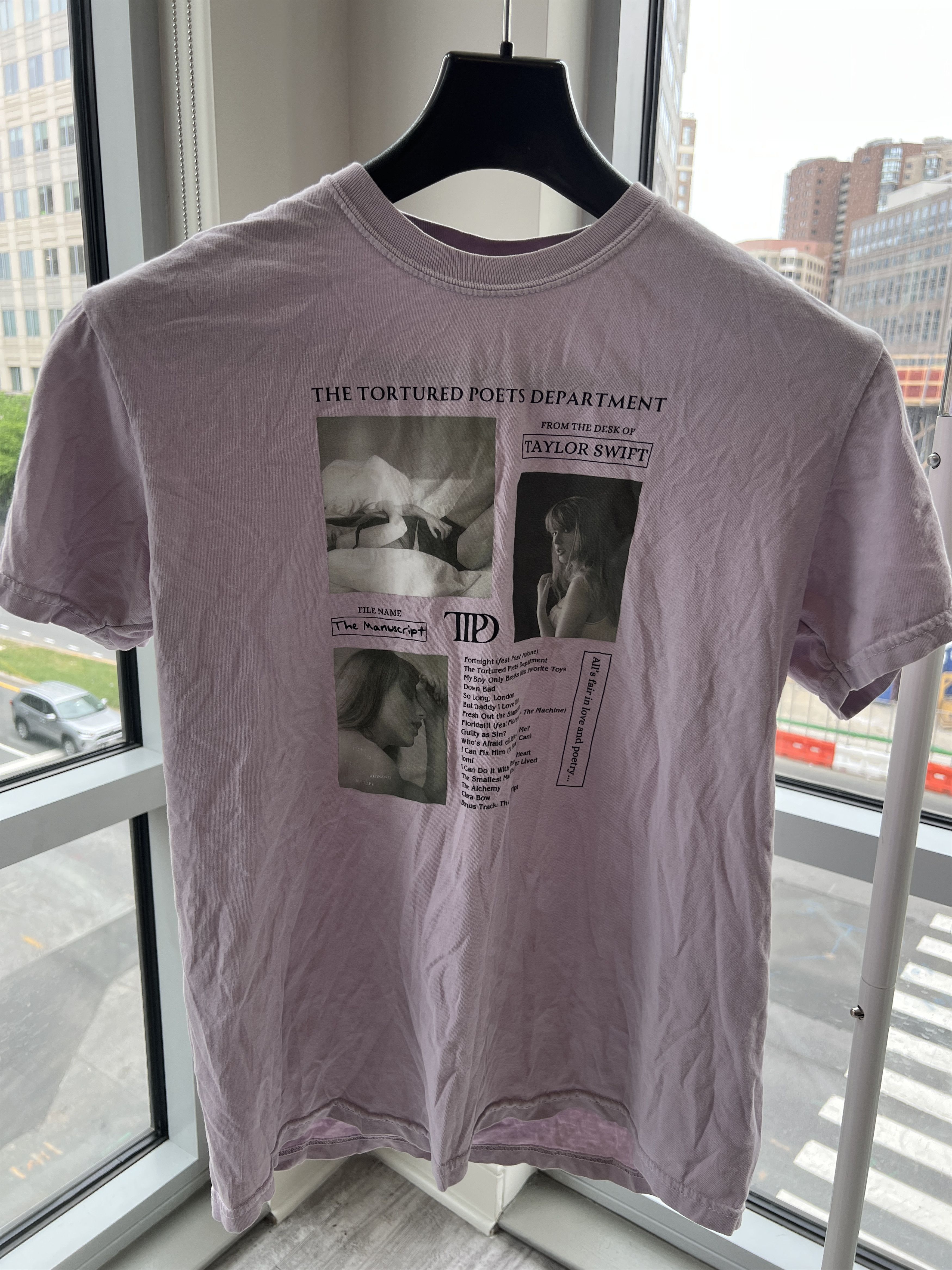 Comfort Colors Taylor Swift The Tortured Poets Department T-Shirt Lavender Size M / US 6-8 / IT 42-44 - 1 Thumbnail