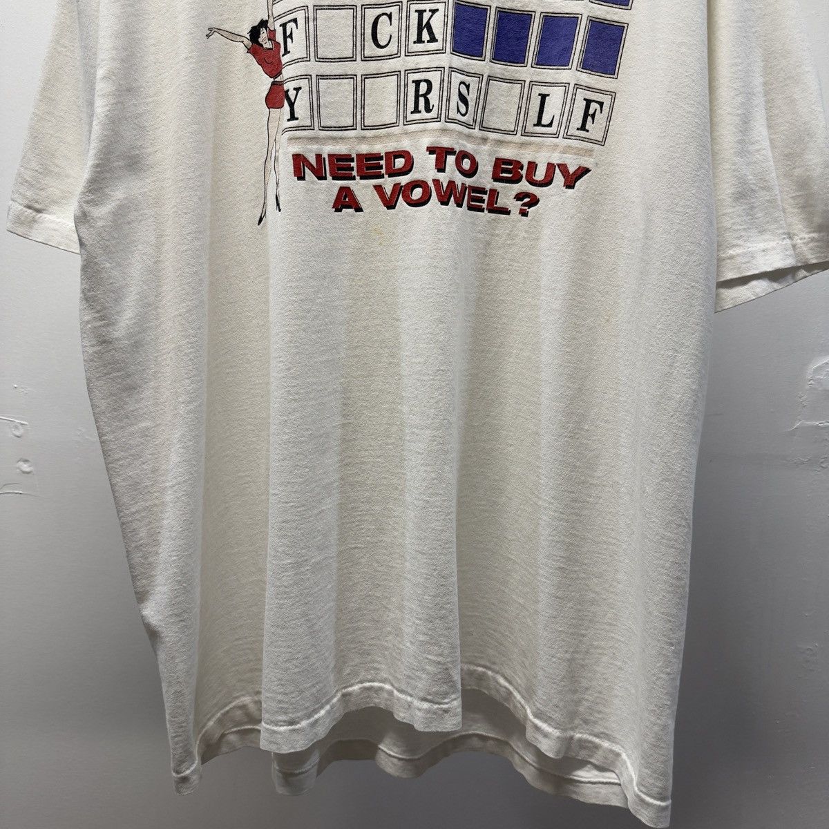 Vintage Buy A Vowel Go Fuck Yourself ERD Grunge Tee Thrashed Faded Size US XL / EU 56 / 4 - 10 Thumbnail