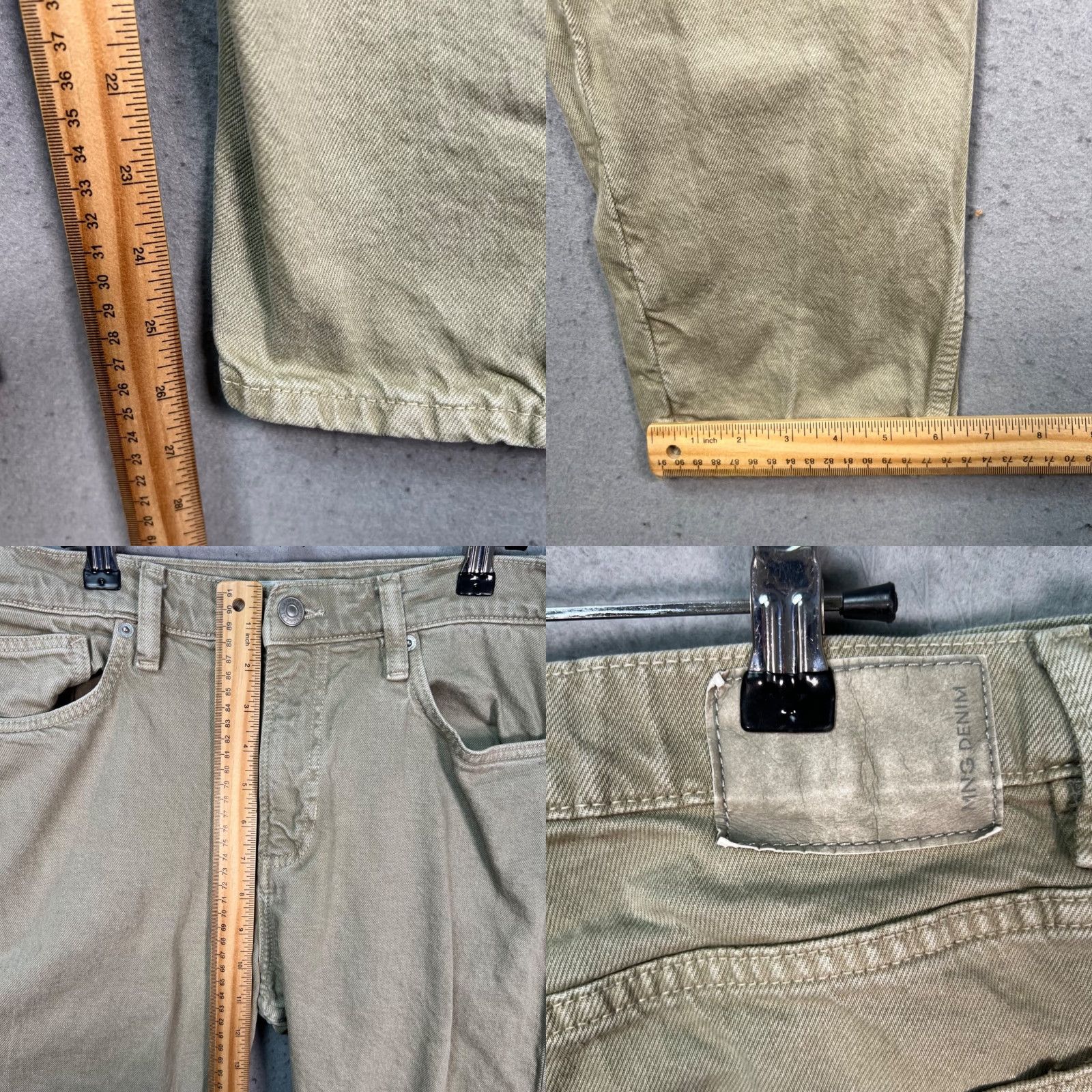 Mango Mango Mens Pants Beige Slim Tapered Leg Cotton Blend Casual Flat Front 34 Inseam 28 Size US 34 / EU 50 - 8 Thumbnail