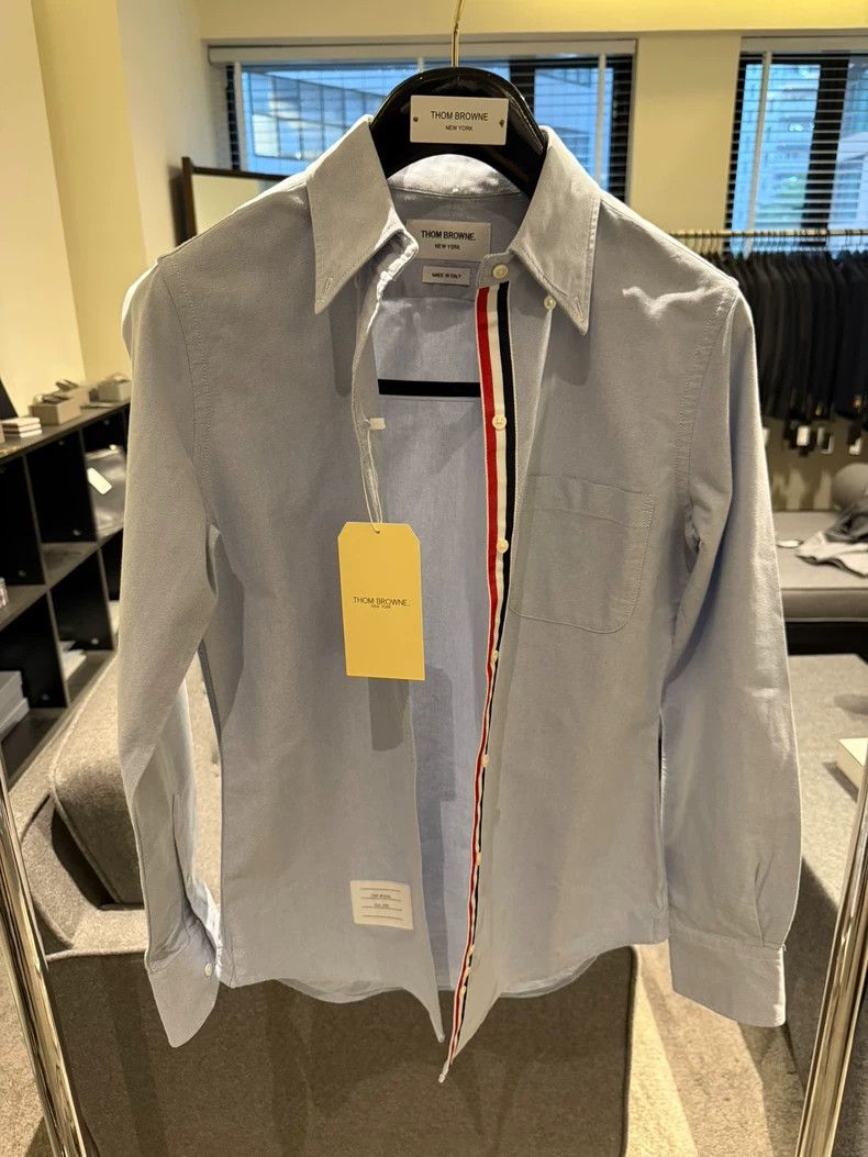 Thom Browne Thom Browne Classic blue lapel three-color shirt Size S / US 4 / IT 40 - 1 Thumbnail