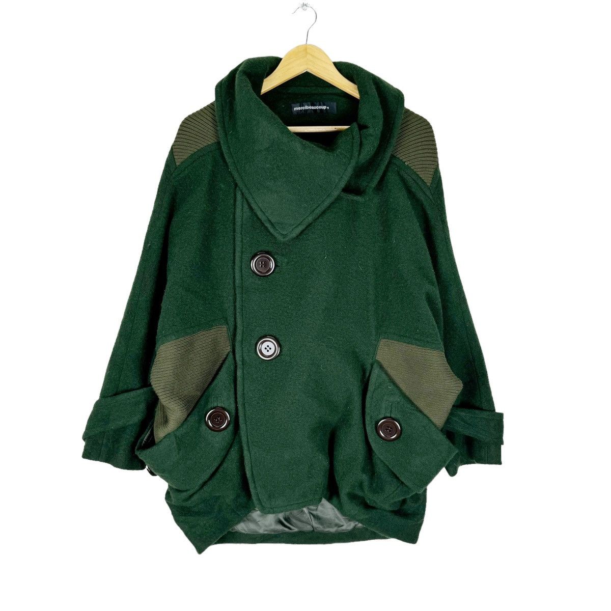 Issey Miyake ❄️MERCIBEAUCOUP ISSEY MIYAKE SHAWL COLLAR JACKET Size S / US 4 / IT 40 - 2 Thumbnail
