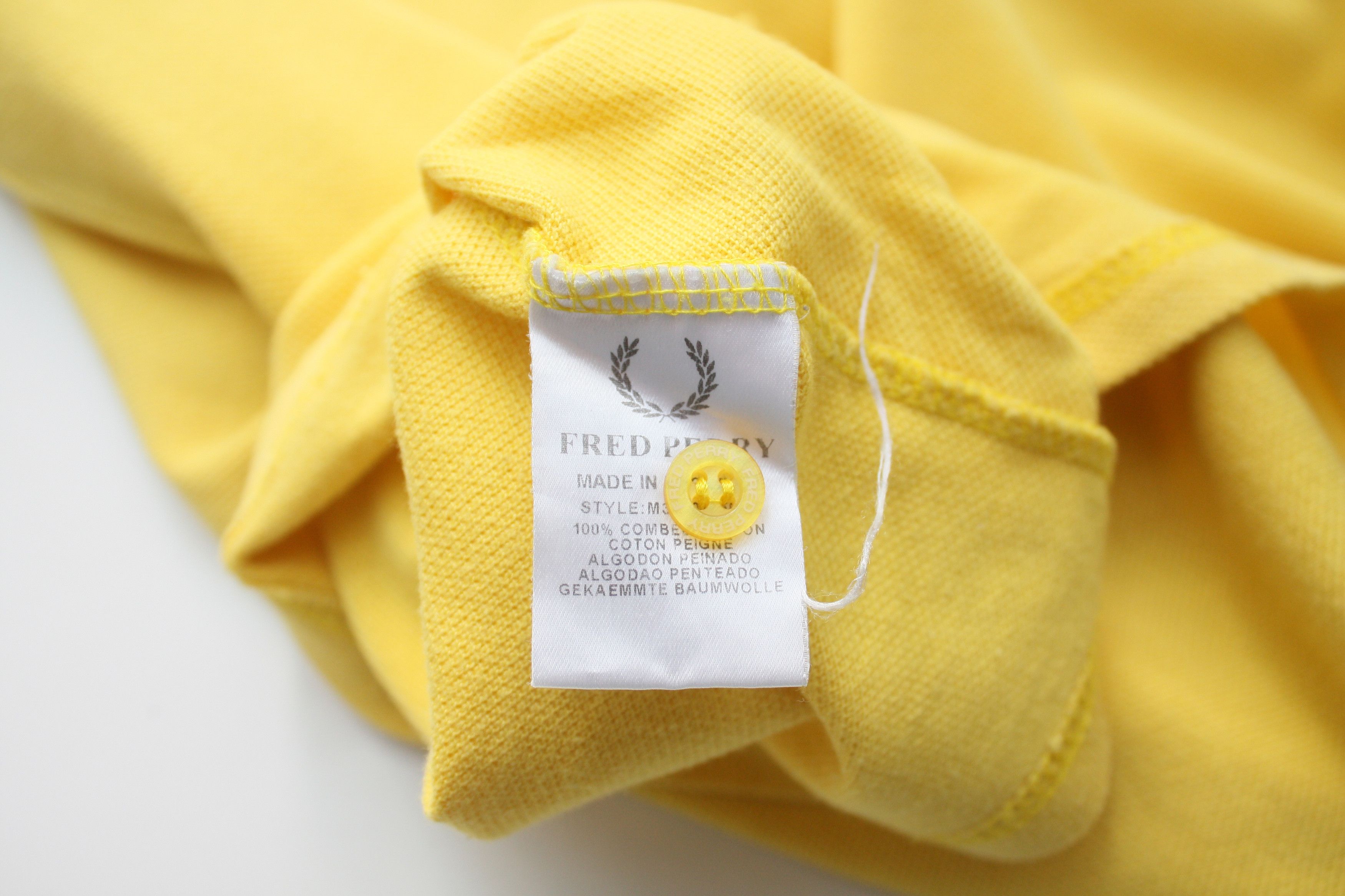 Fred Perry Fred Perry Vintage Lemon Yellow Polo Men's Large Size US L / EU 52-54 / 3 - 7 Thumbnail